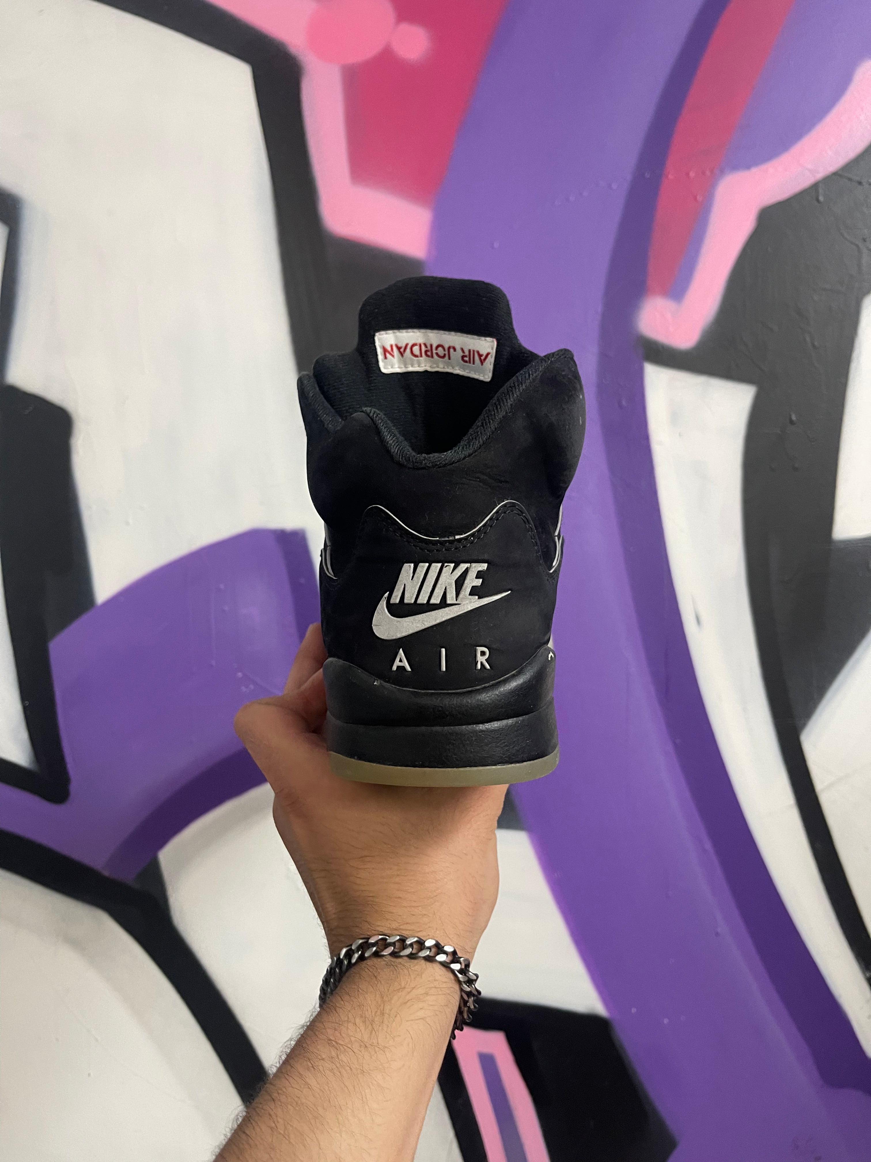 Jordan 5 Black Metallic Sneakers