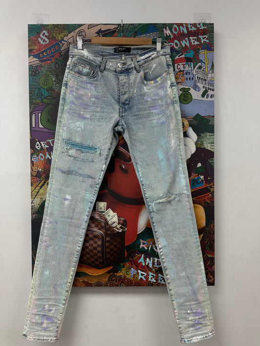 Amiri Jeans Light Wash Easter Pastel Used 31 N/A