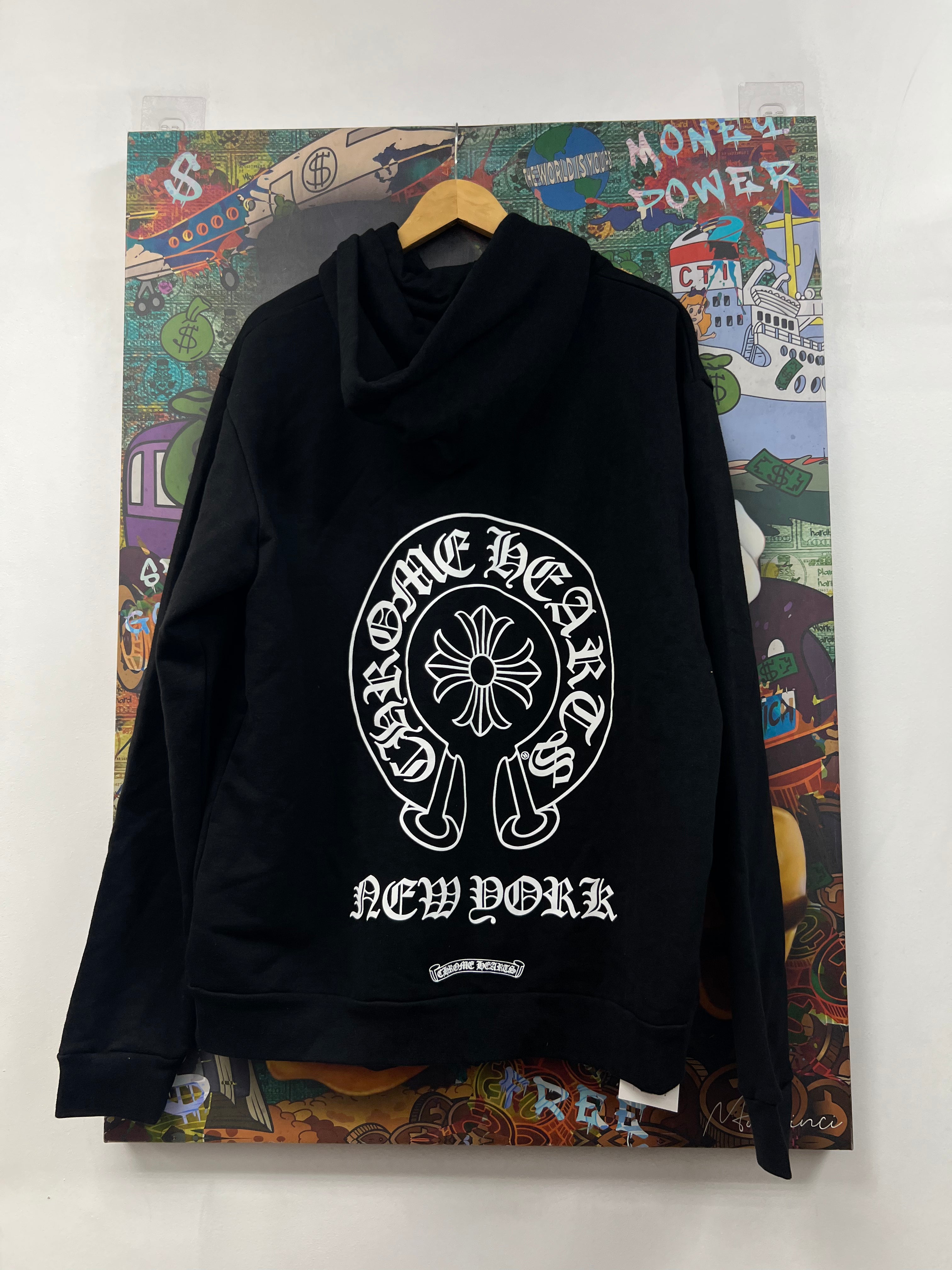 Chrome Hearts Black New York Horseshoe Hoodie