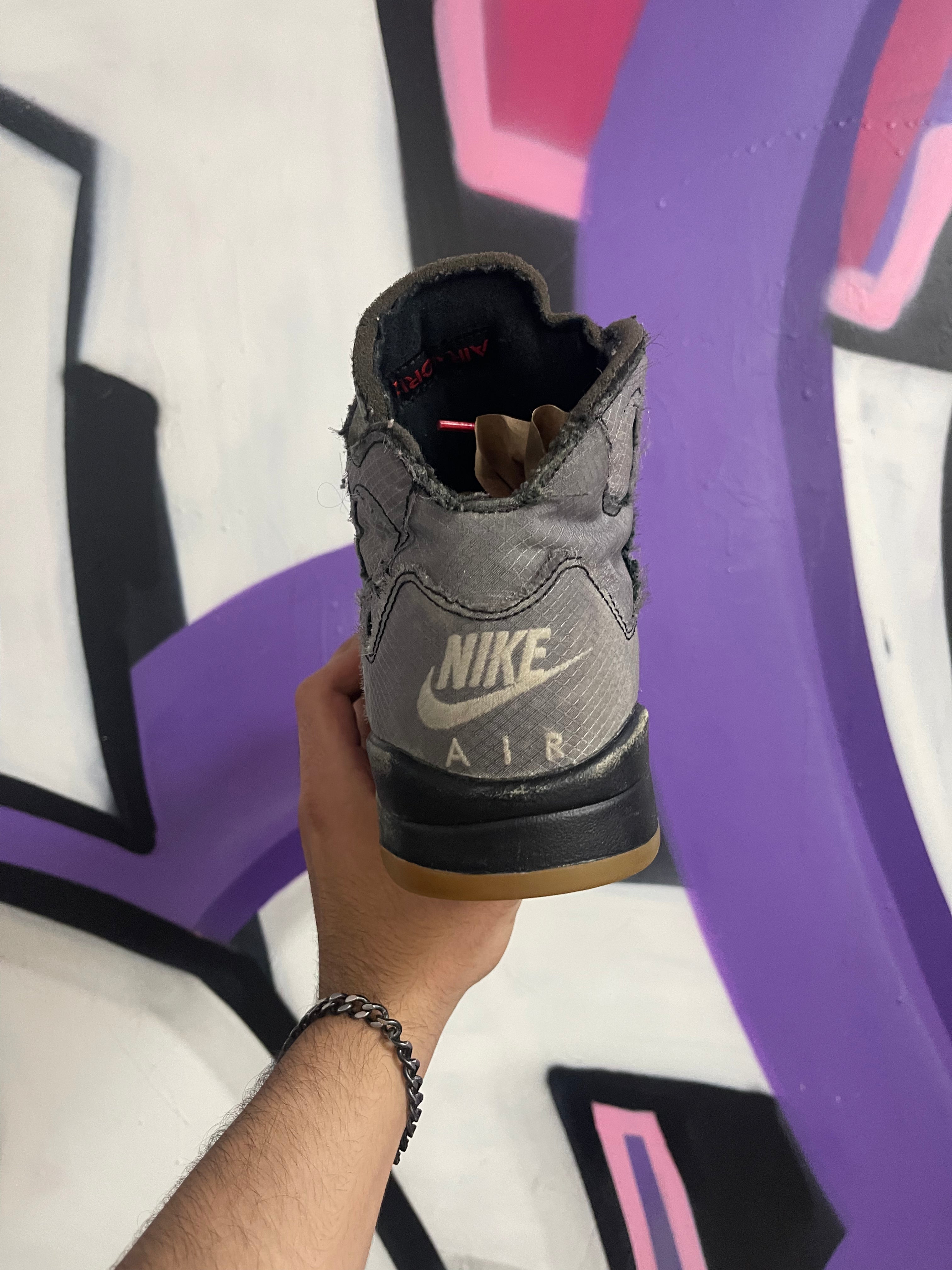 Jordan 5 Off White Muslin Sneakers