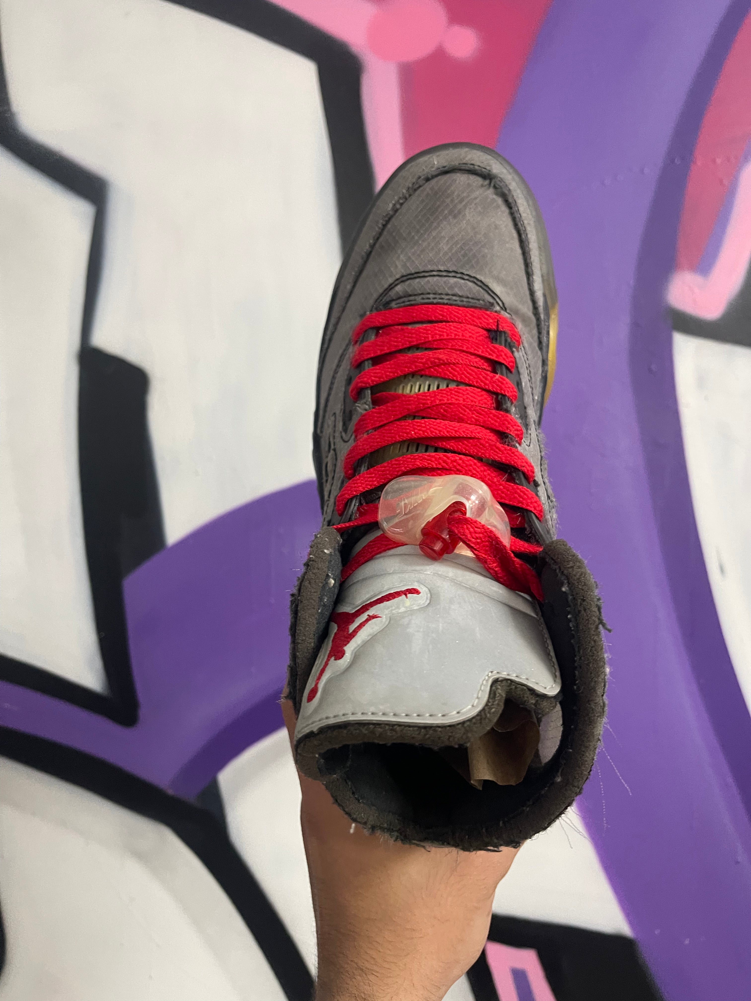 Jordan 5 Off White Muslin Sneakers