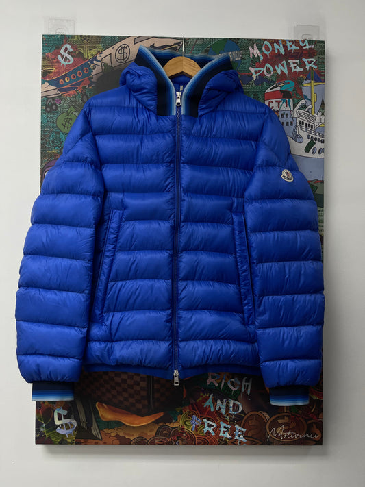 Moncler Thin Puffer Blue (3) Used