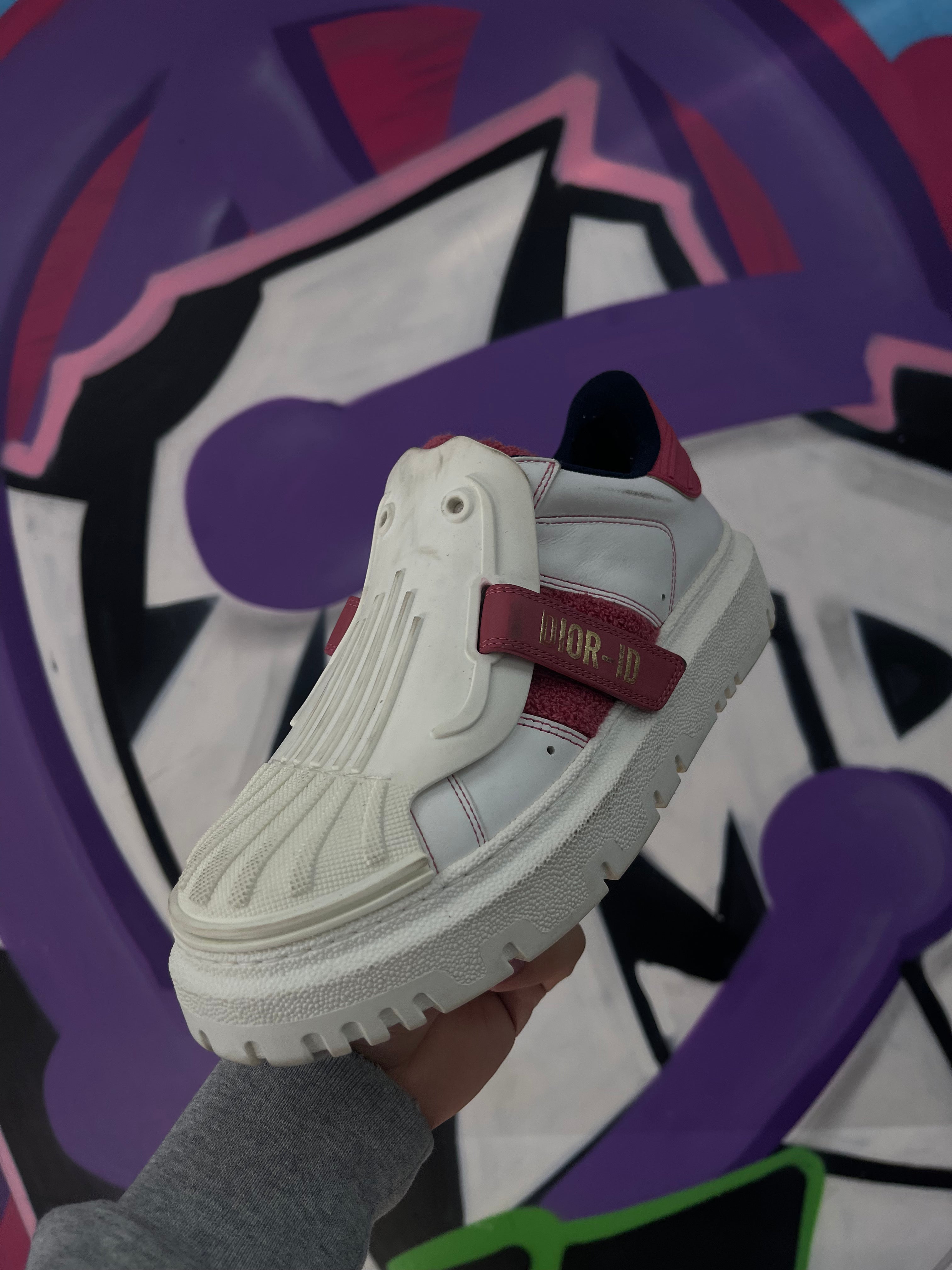 Dior ID White Pink Strap Sneakers