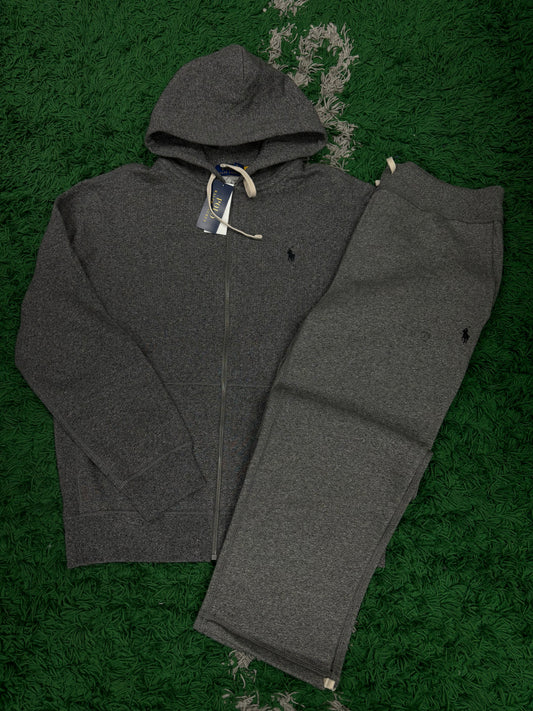 Polo Sweatsuit Dark Grey New Large With Tags