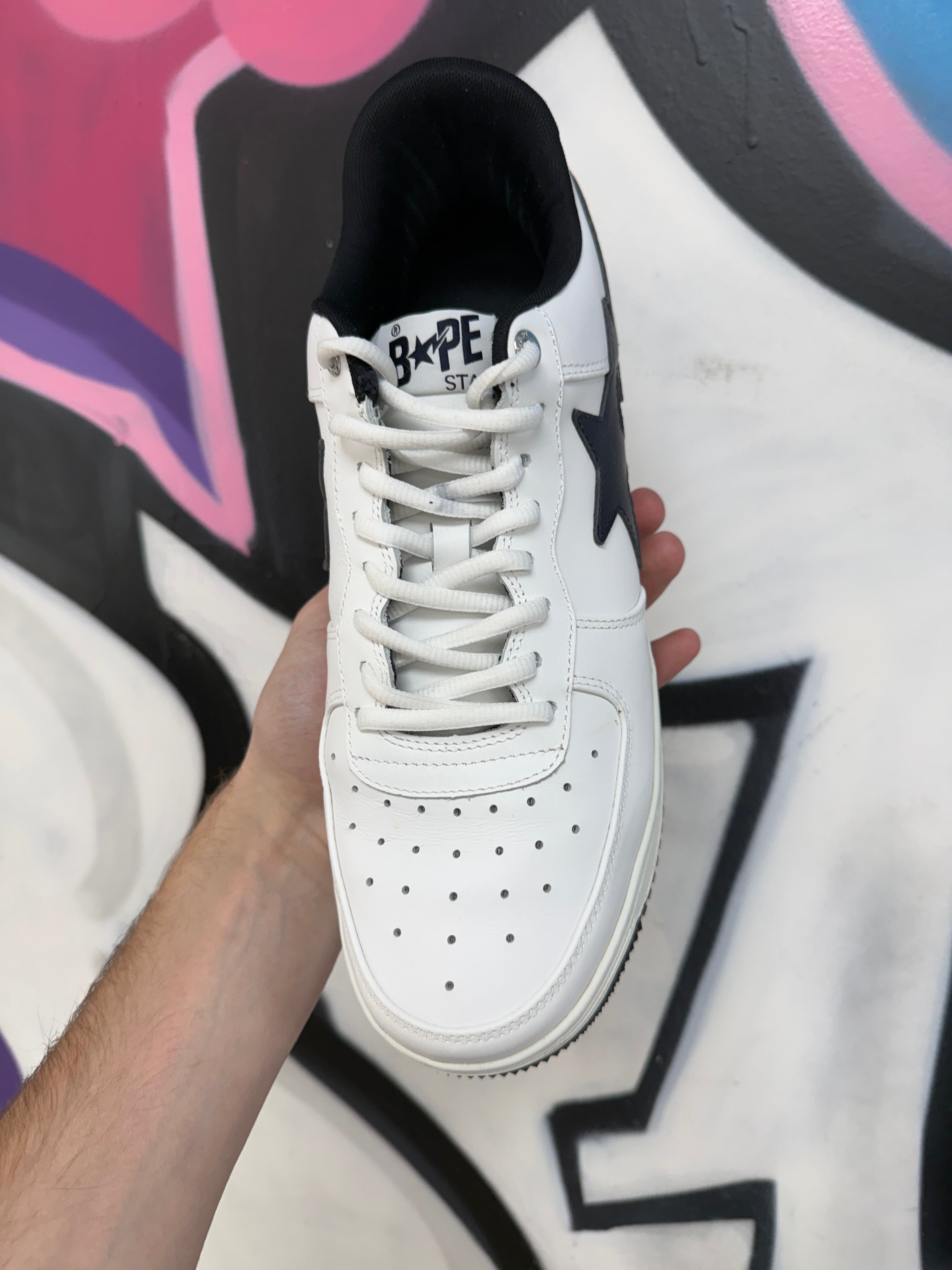 BAPE JJJJound Bapesta Low Navy Sneakers