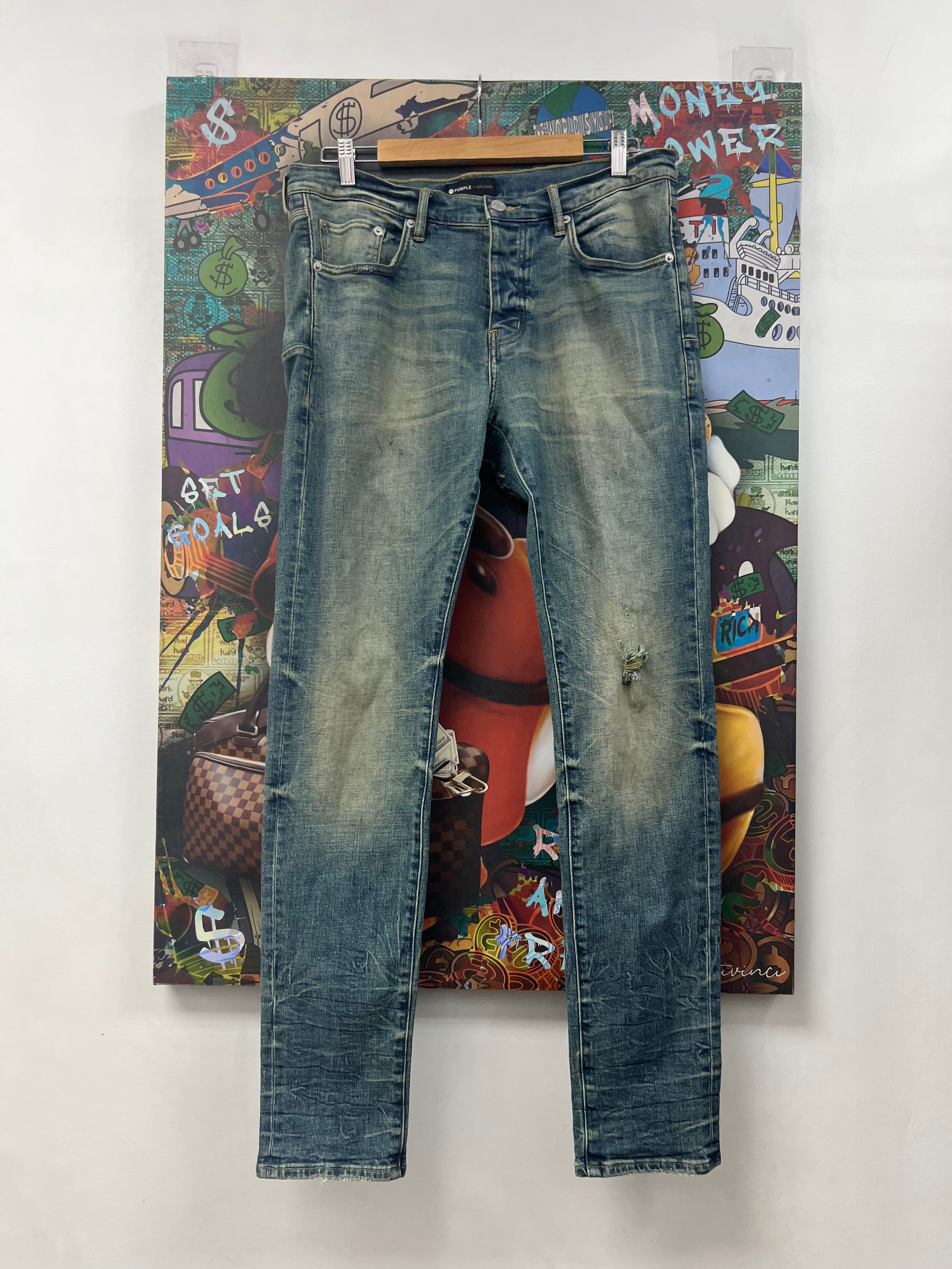 Purple Brand Vintage Wash Plain Jeans
