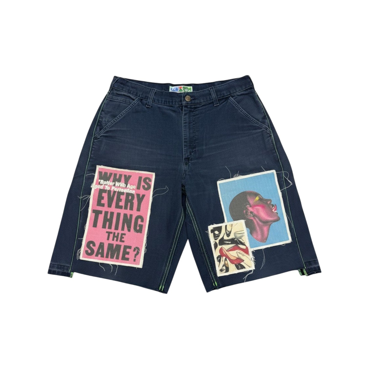 Better With Age 'Cocktail Single Knee' Multicolor Carpenter Shorts