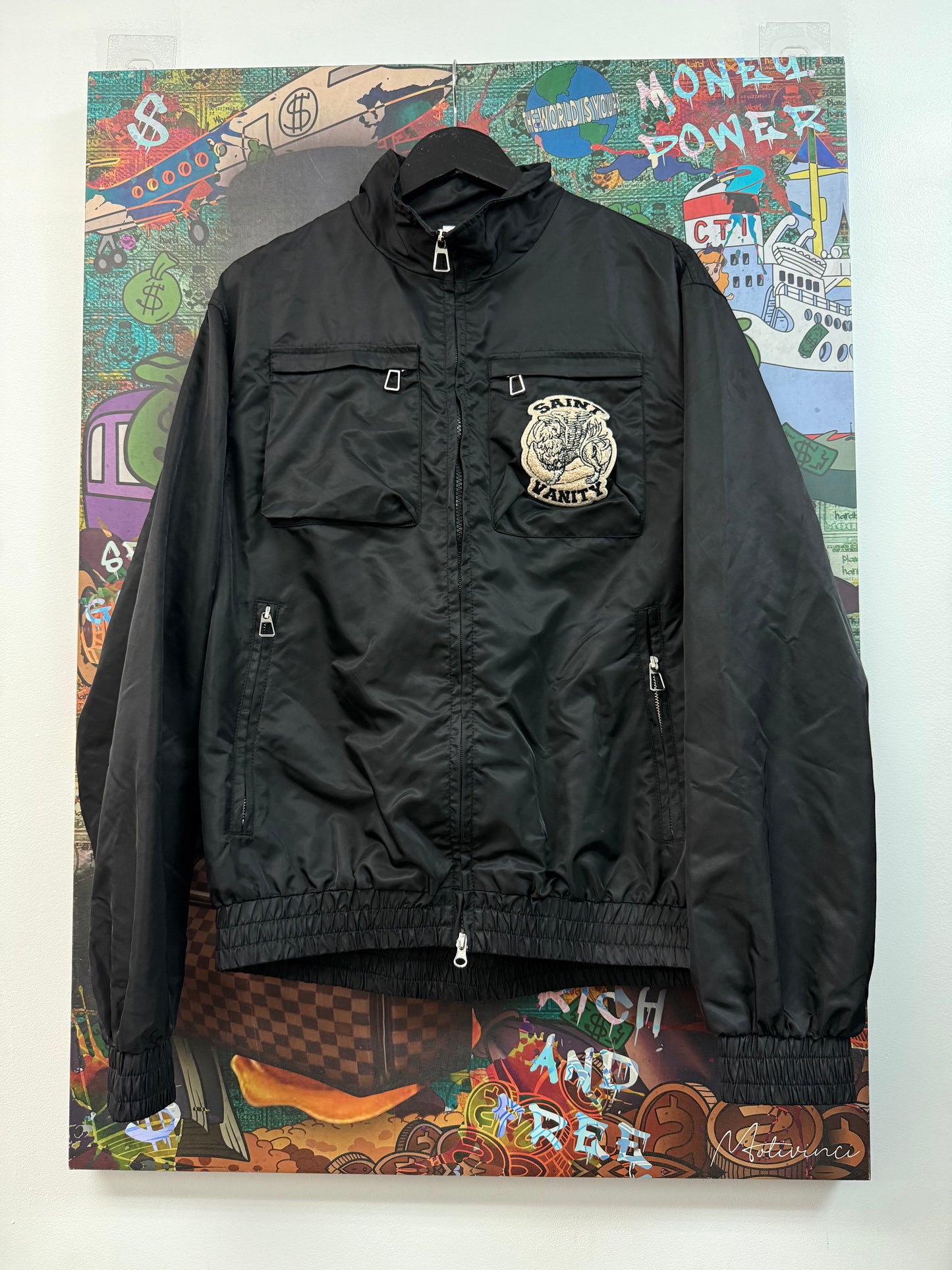 Saint Vanity Black Nylon Track Jacket