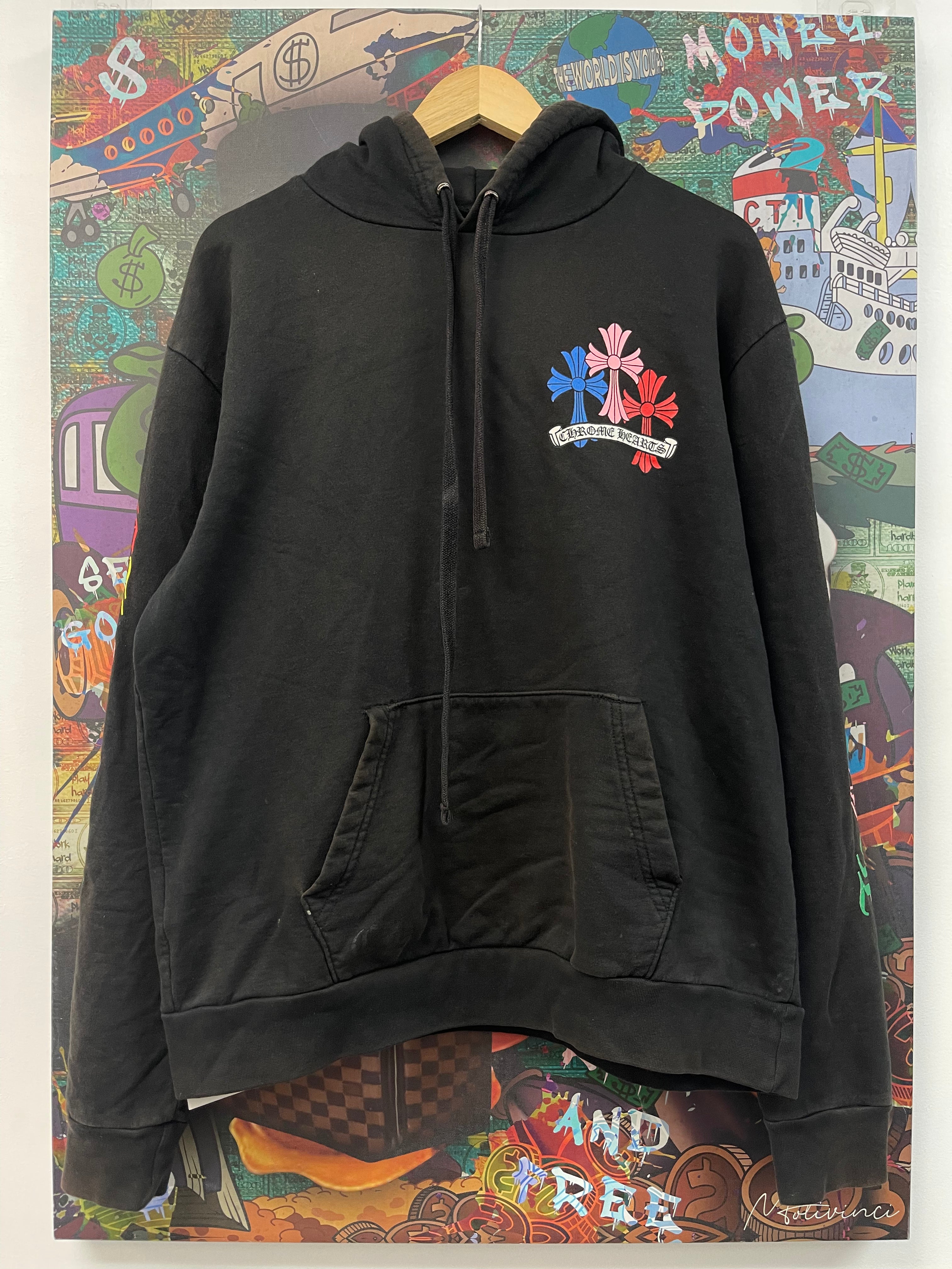Chrome Hearts Black  Multicross Hoodie