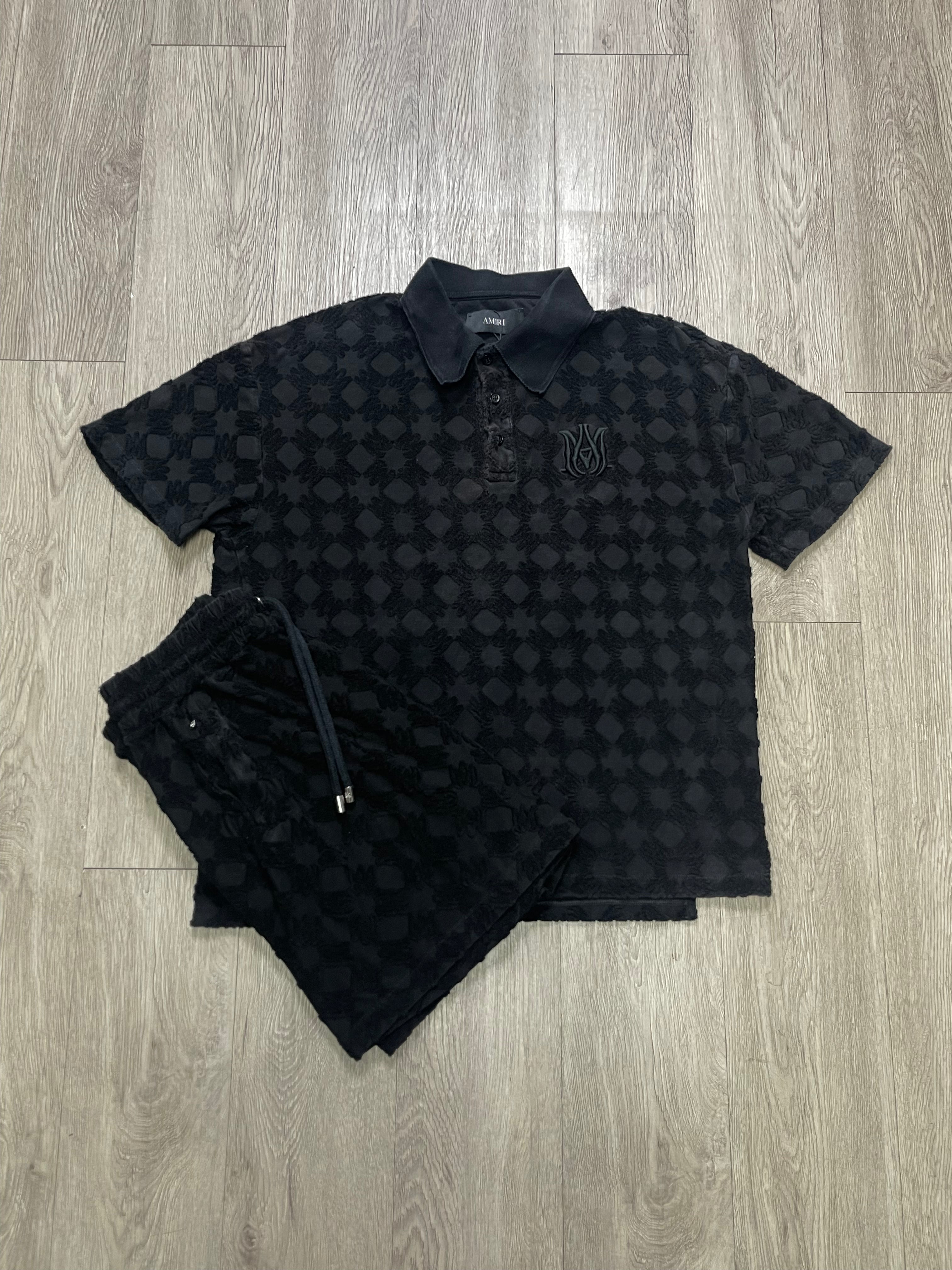 Amiri Black MA All Over Towel Set