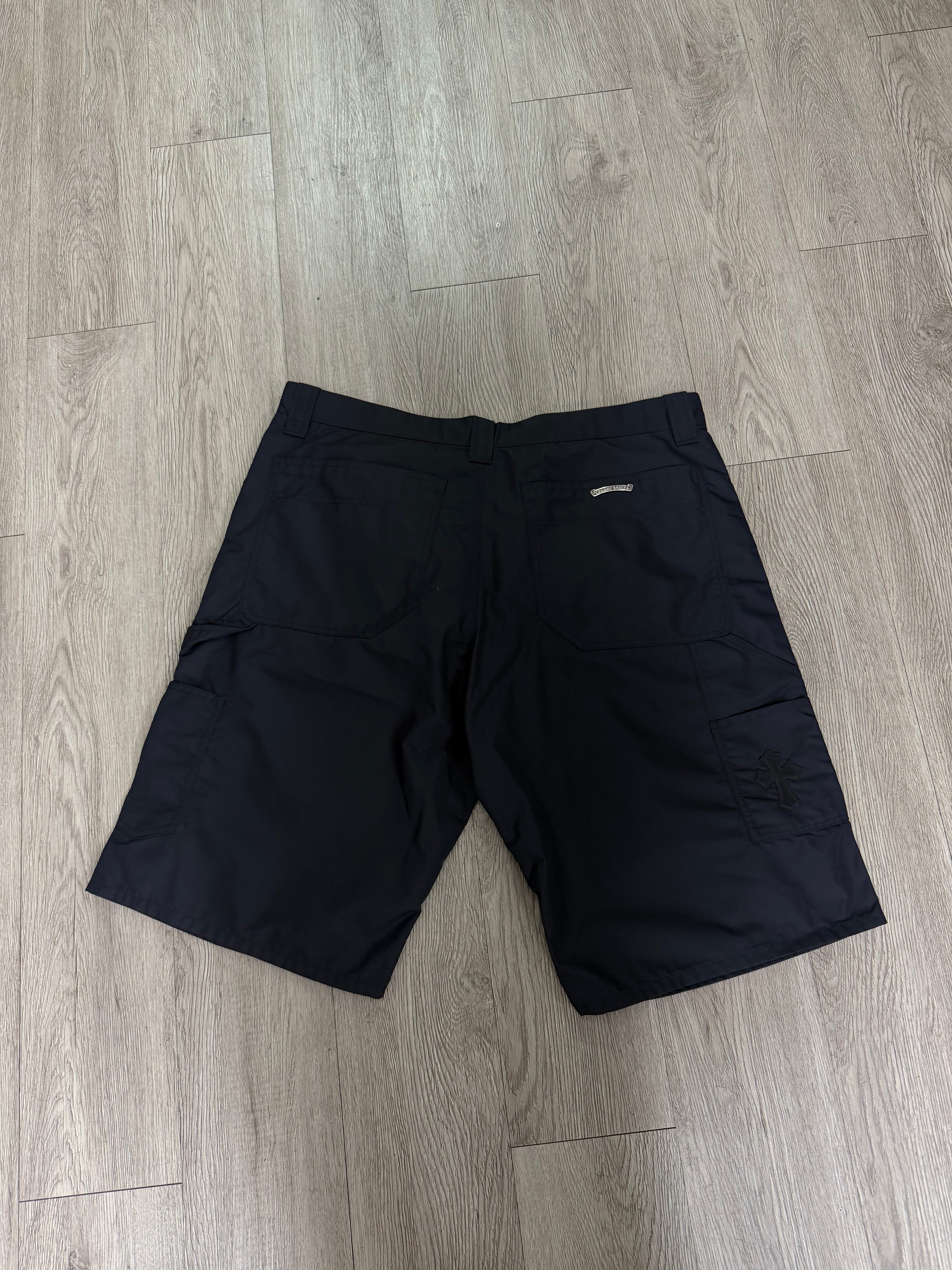 Chrome Hearts Black Nylon Double Knee Carpenter Shorts