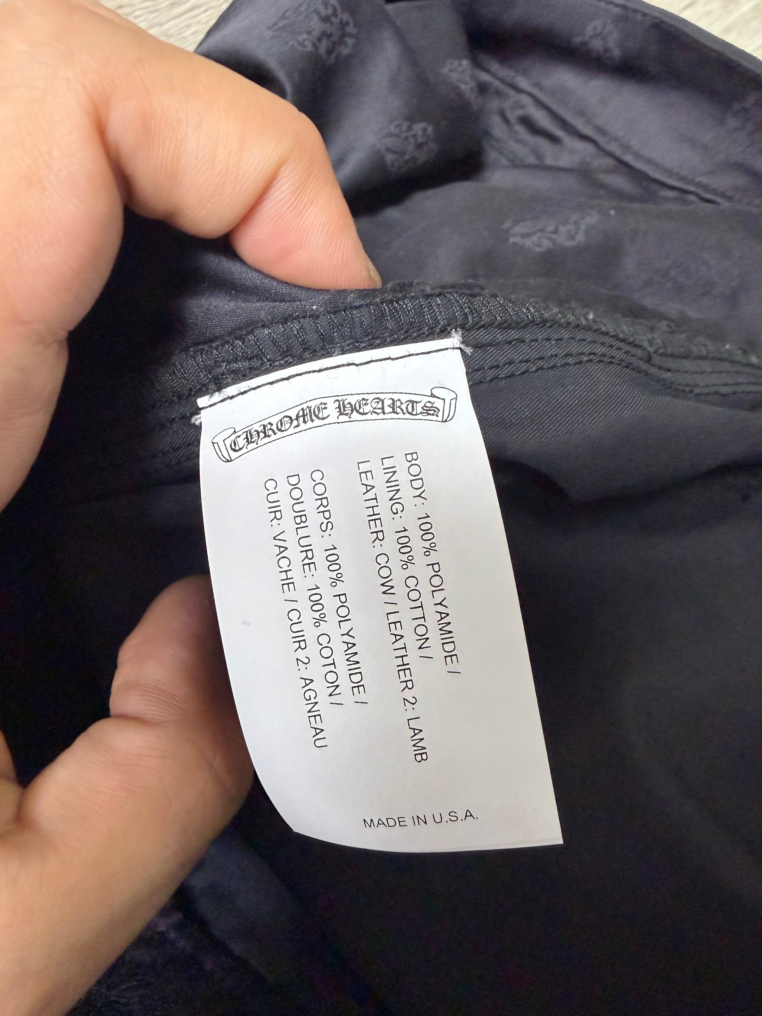 Chrome Hearts Black Nylon Double Knee Carpenter Shorts