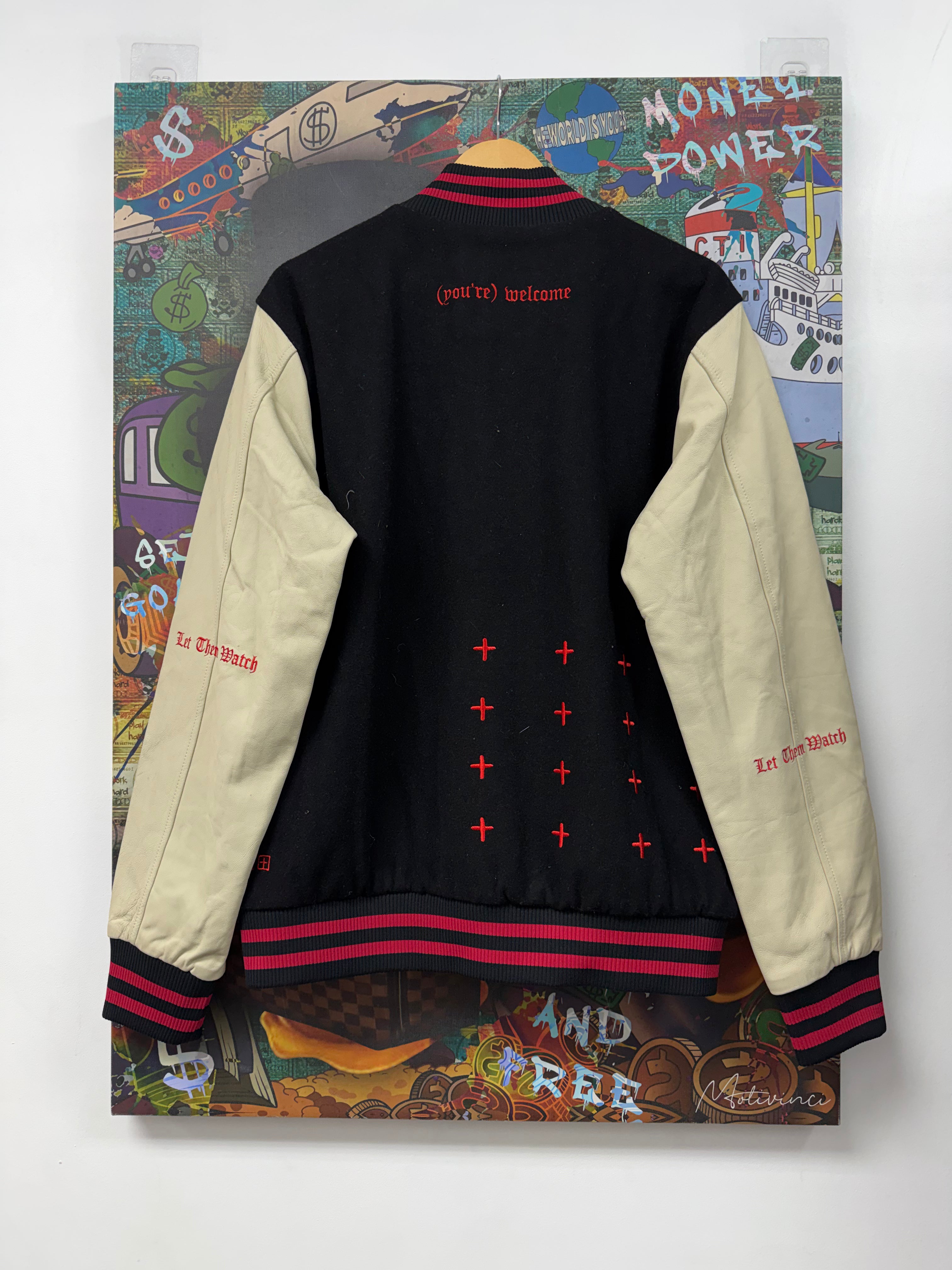 Ksubi Black Red Cream Angel Jacket