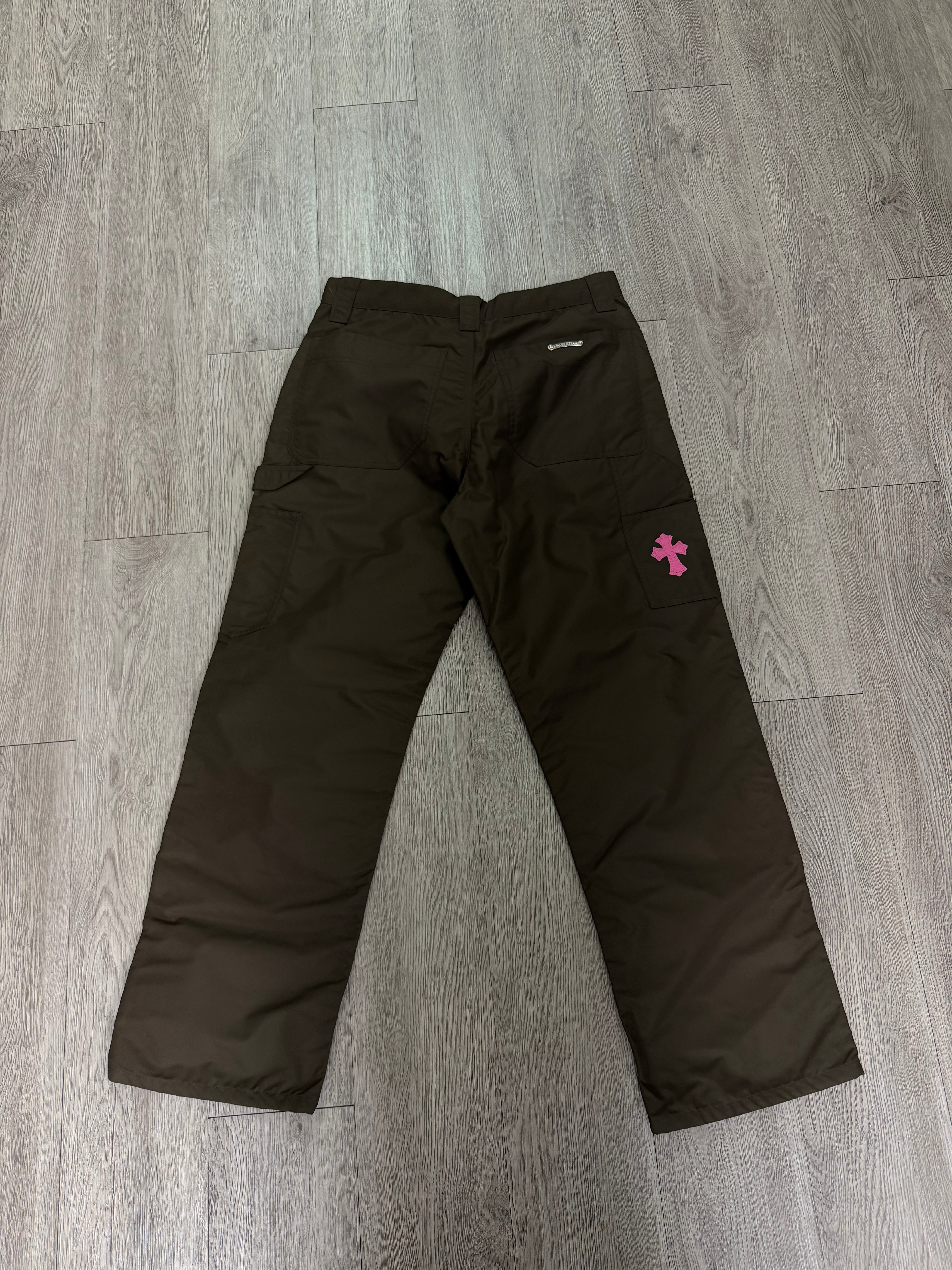 Chrome Hearts Brown Pink Nylon Double Knee Carpenter Pants