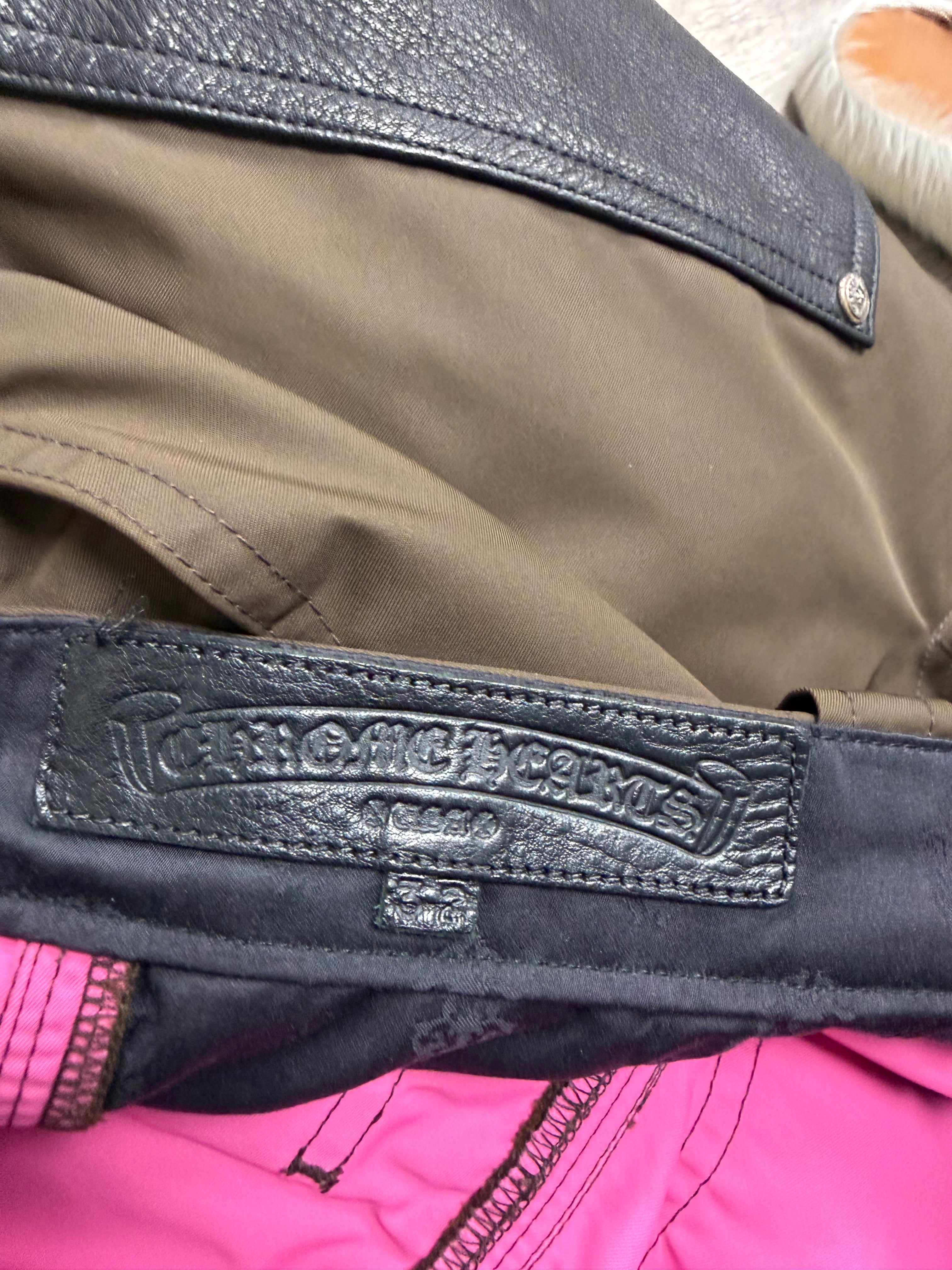 Chrome Hearts Brown Pink Nylon Double Knee Carpenter Pants
