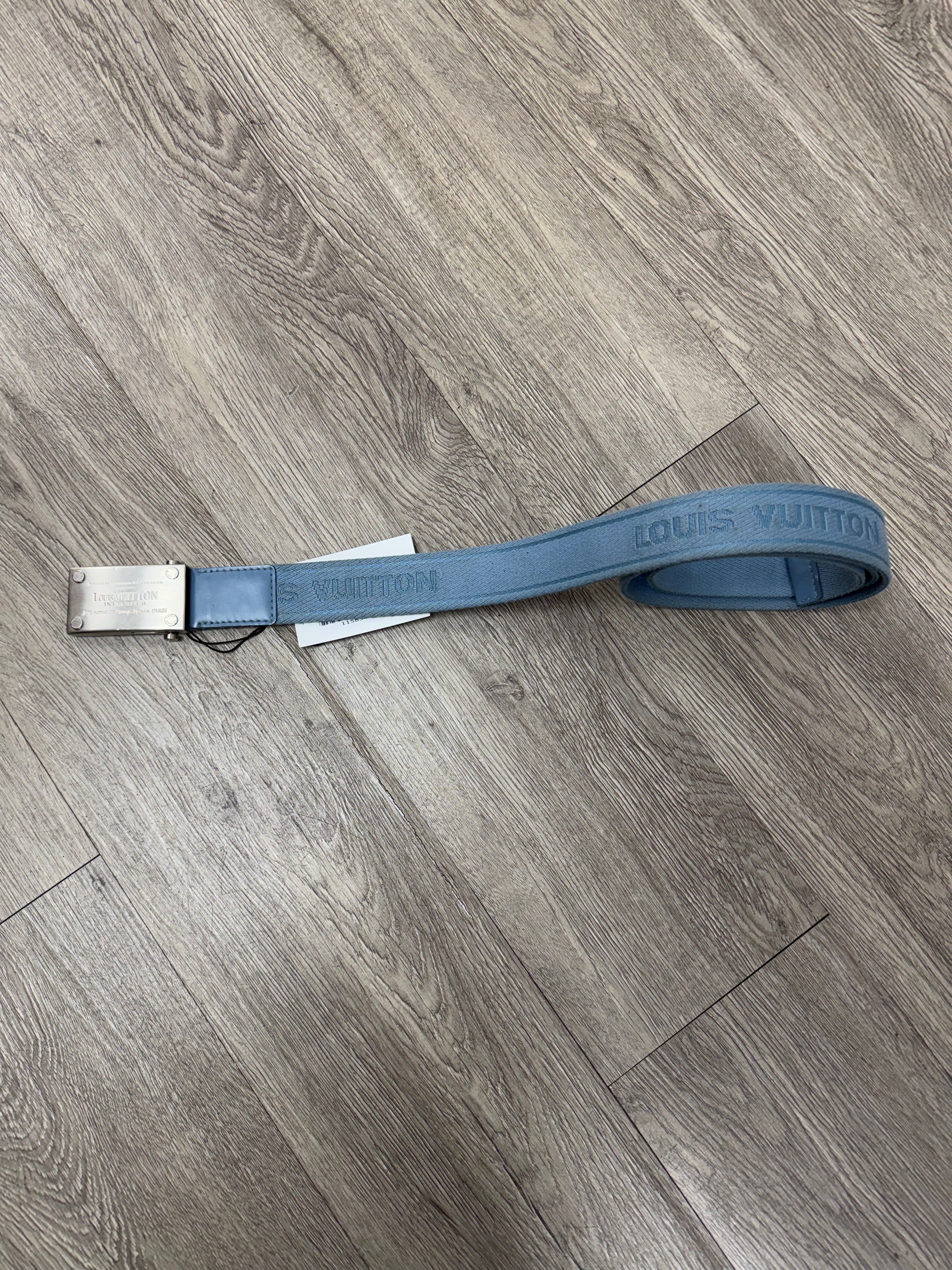 Louis Vuitton Baby Blue Cloth (100-40) Belt