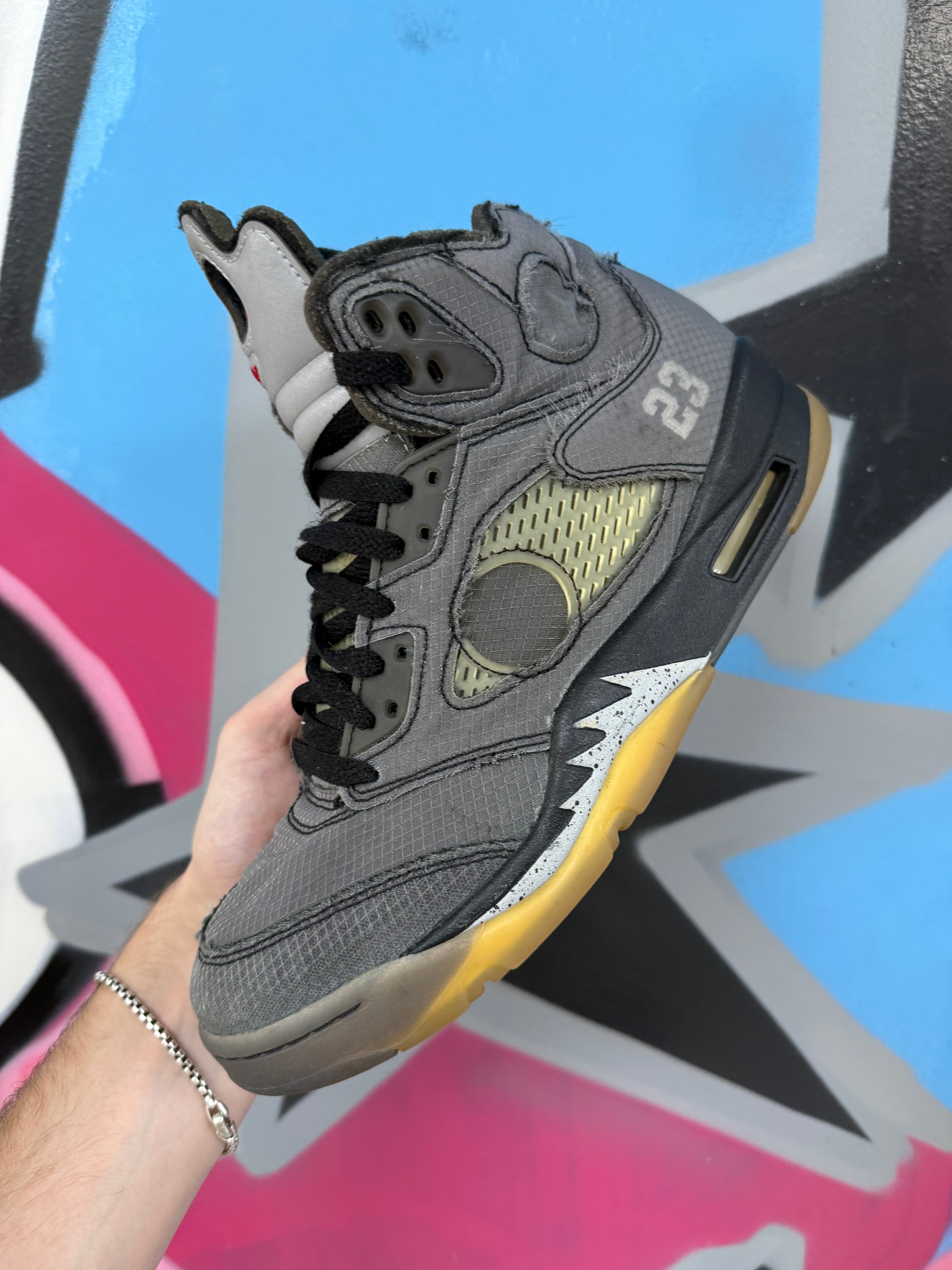 Nike Jordan 5 Off White Muslin Sneakers