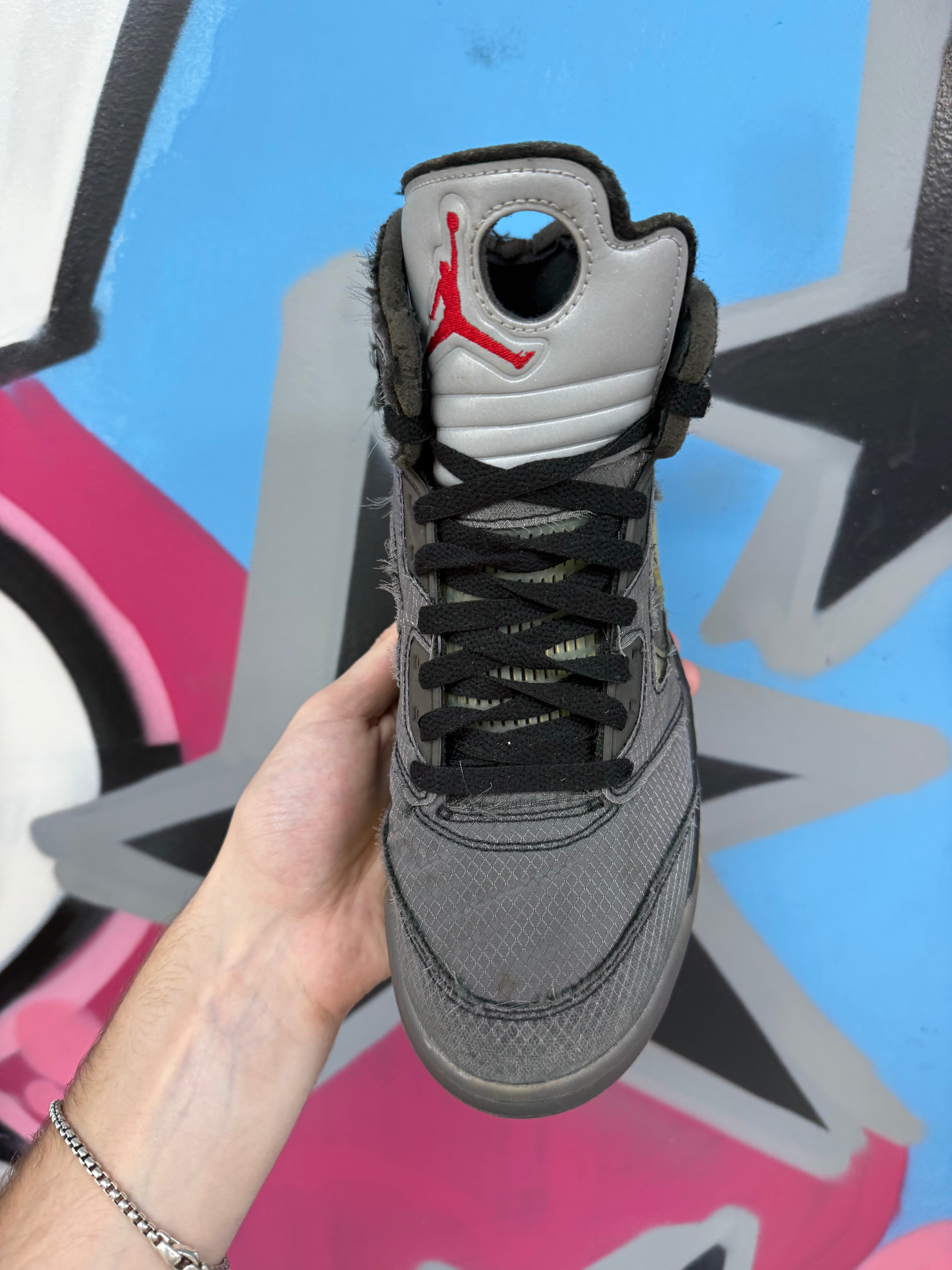 Nike Jordan 5 Off White Muslin Sneakers