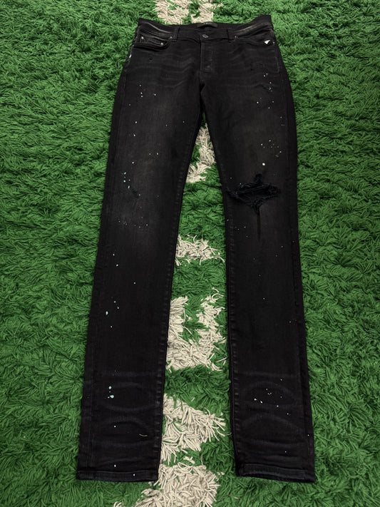 Amiri Plain Thrasher Black Splatter 31 Used