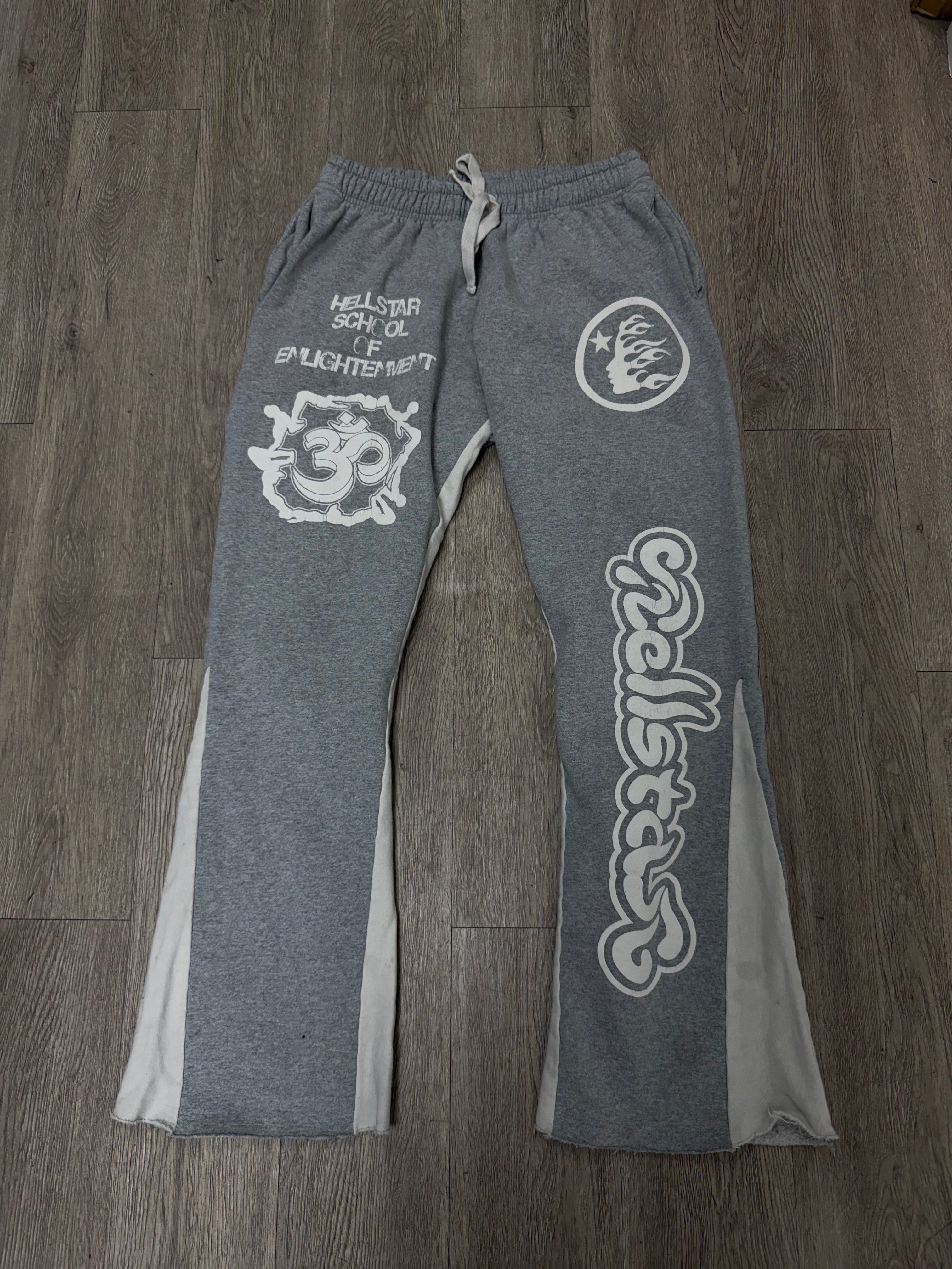 Hellstar Grey Yoga Flared Sweats