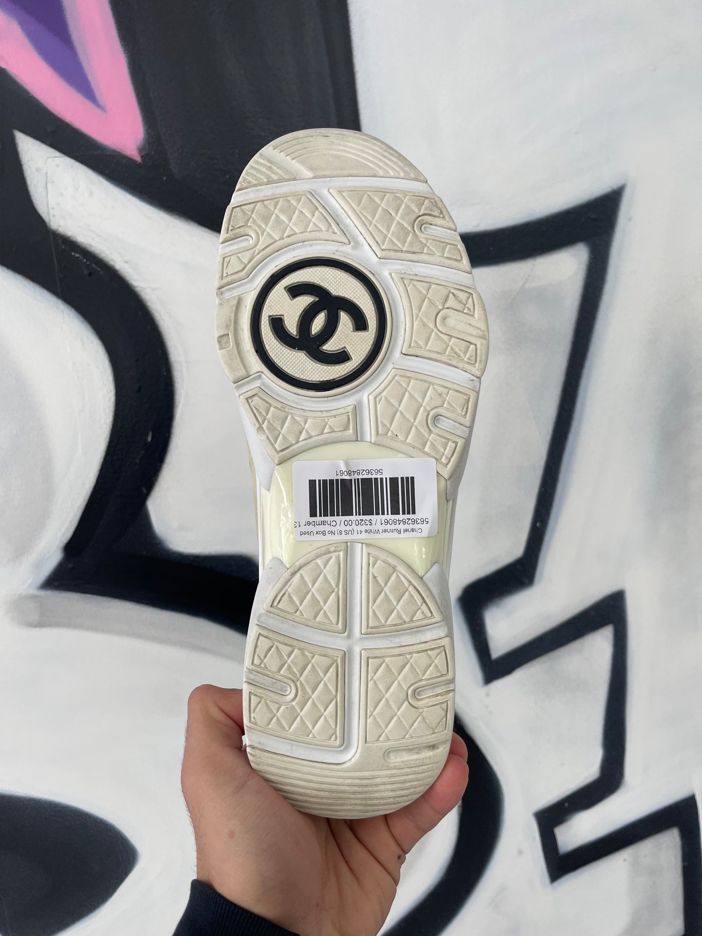 Chanel Runner White 41 (US 8) No Box Used