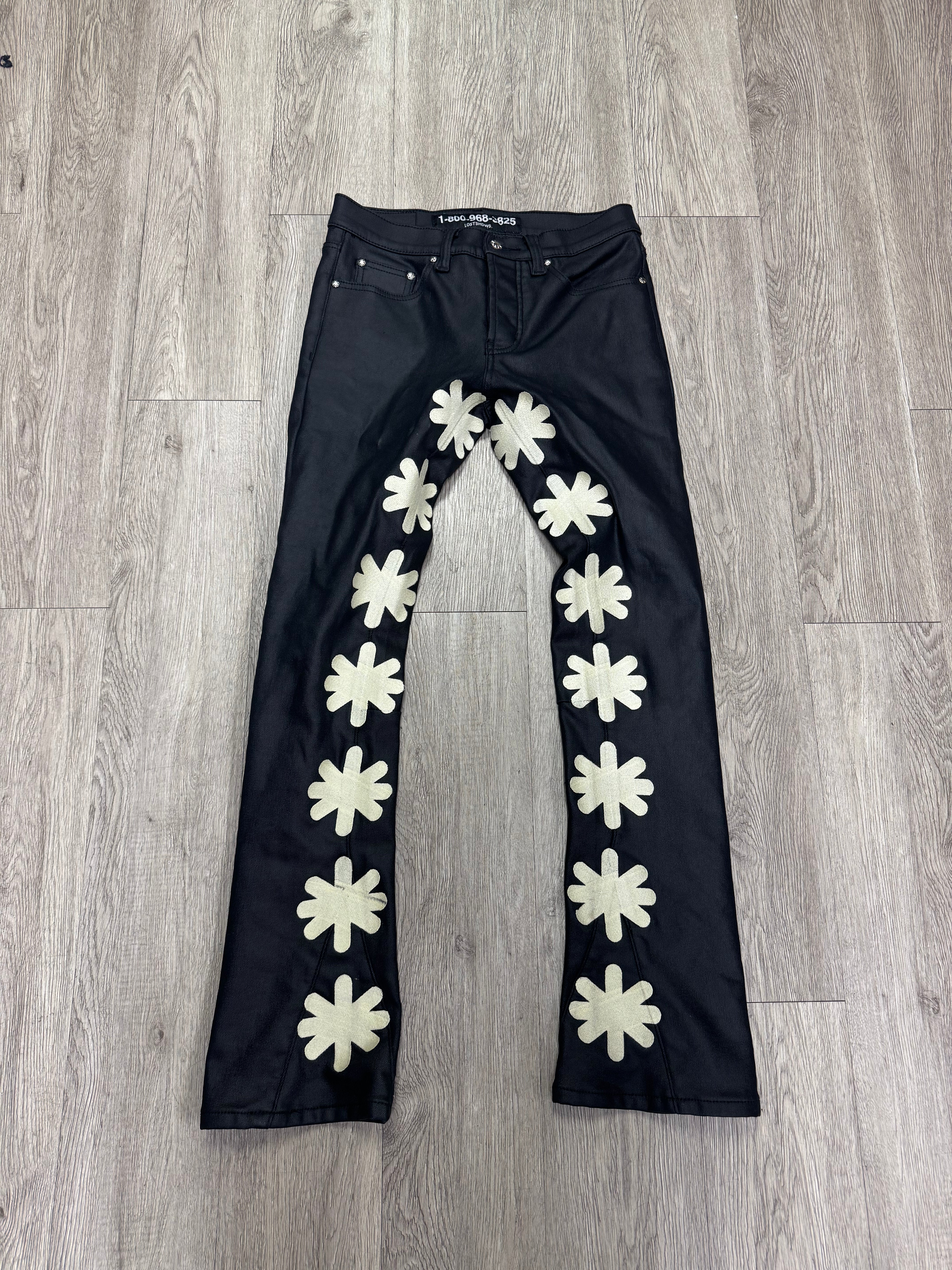 LOST SHDWS Black Bone Wax Jeans
