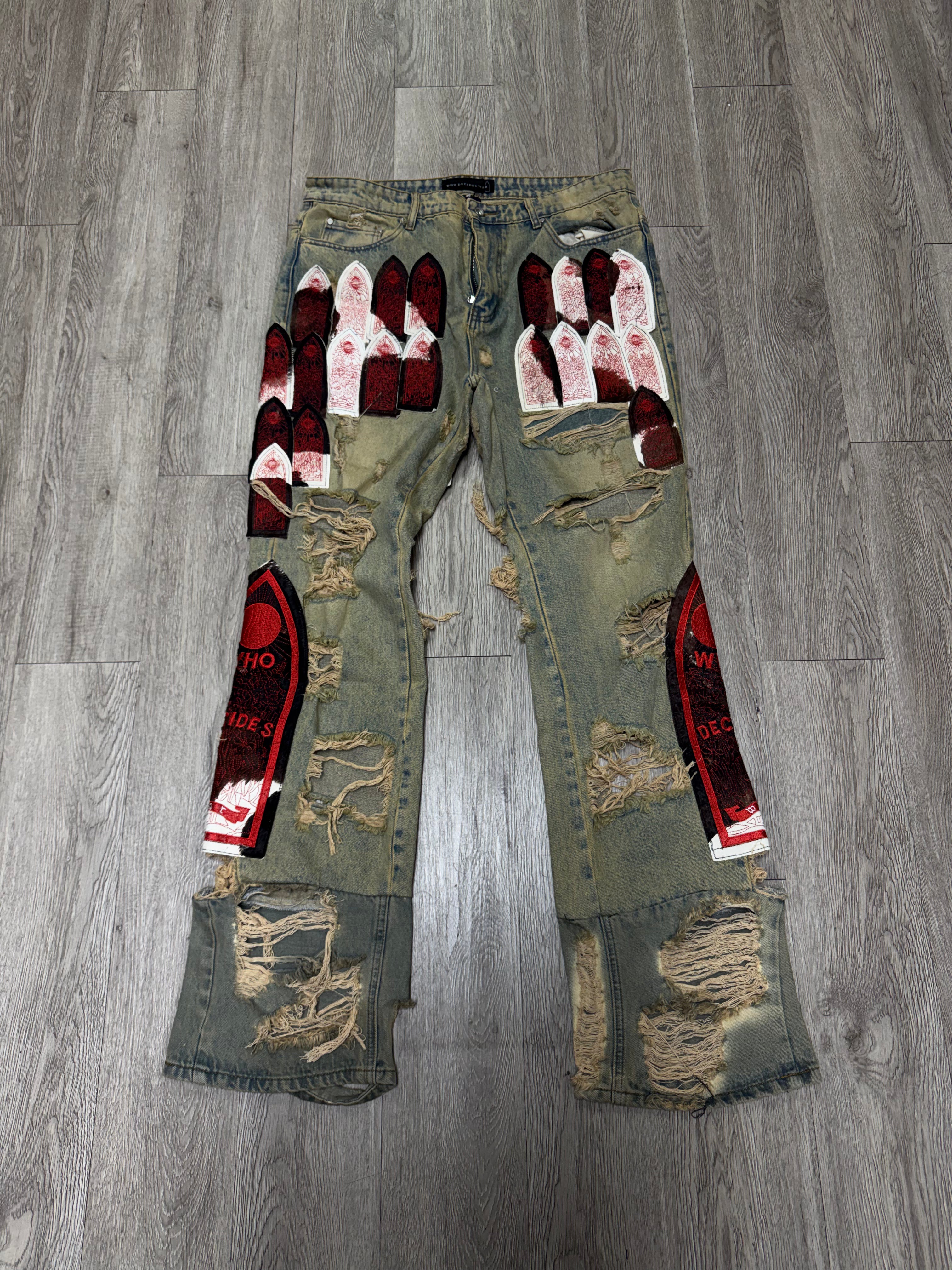 Who Decides War Vintage Wash Mohair Jeans
