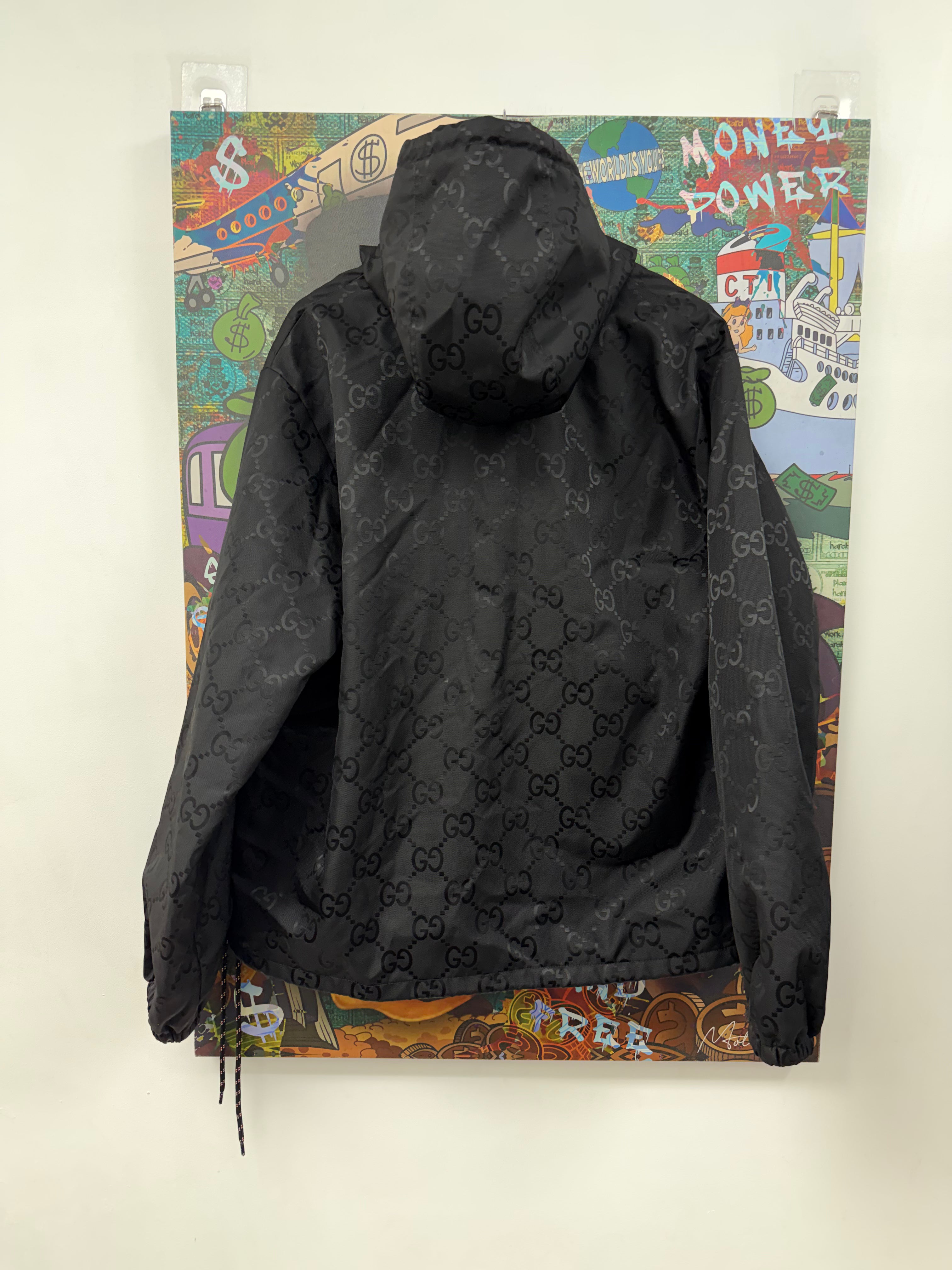 Gucci Black GG Nylon Monogram Blouson (48) Jacket