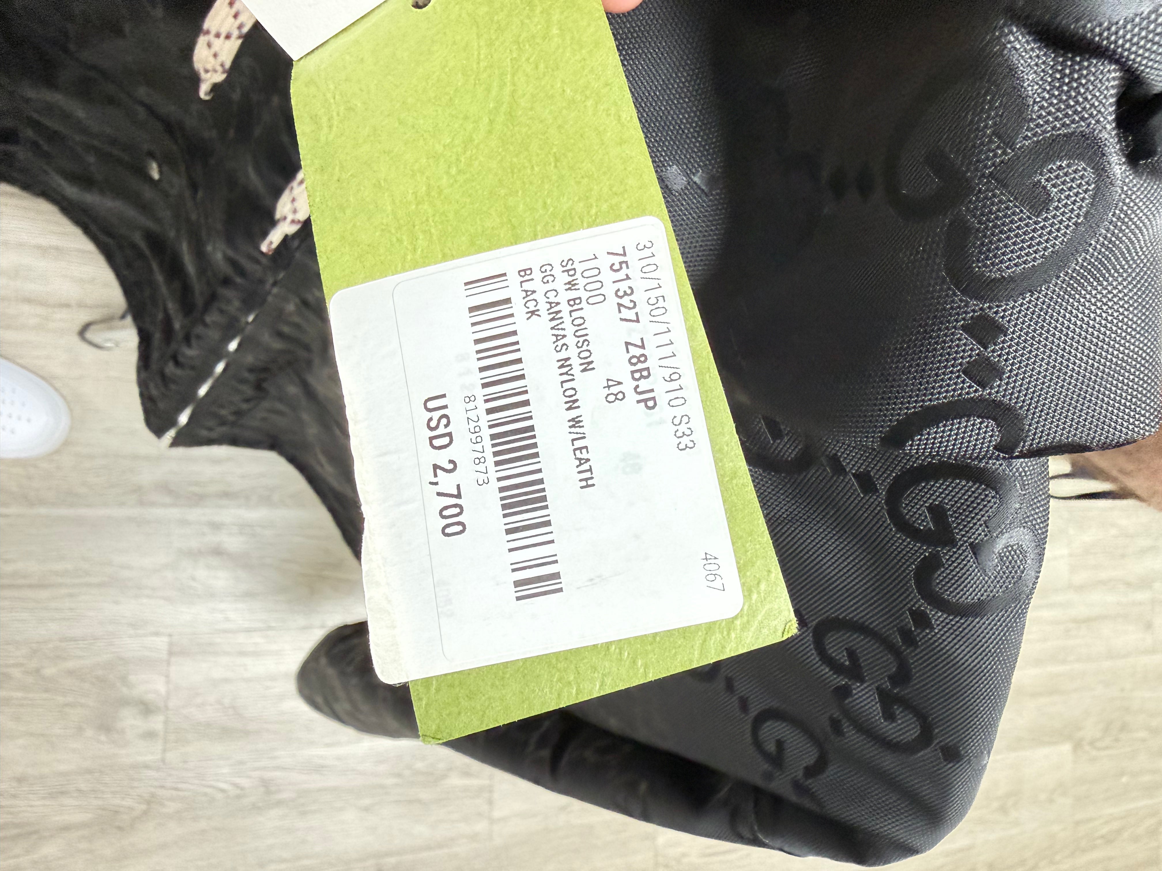 Gucci Black GG Nylon Monogram Blouson (48) Jacket