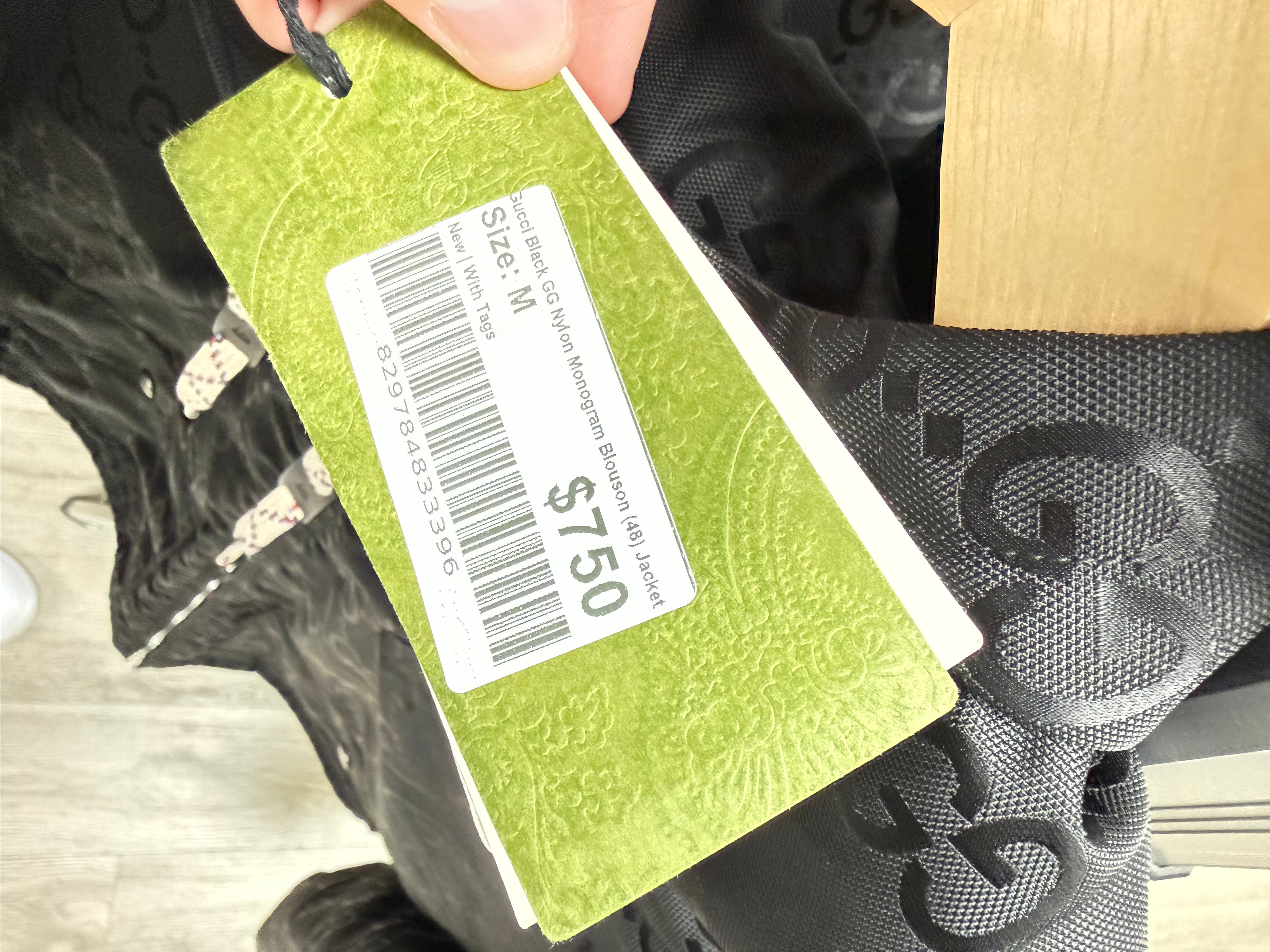 Gucci Black GG Nylon Monogram Blouson (48) Jacket