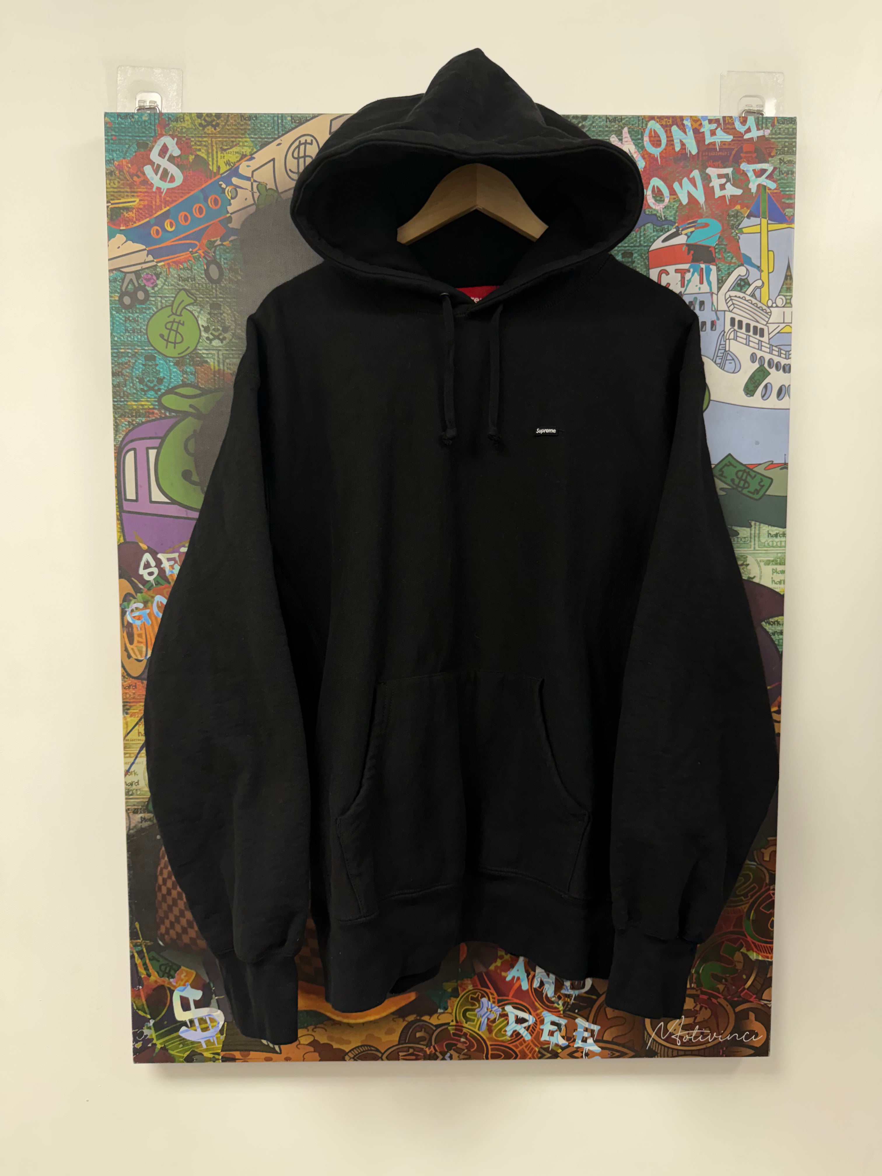 Supreme Black Small Box Logo Hoodie
