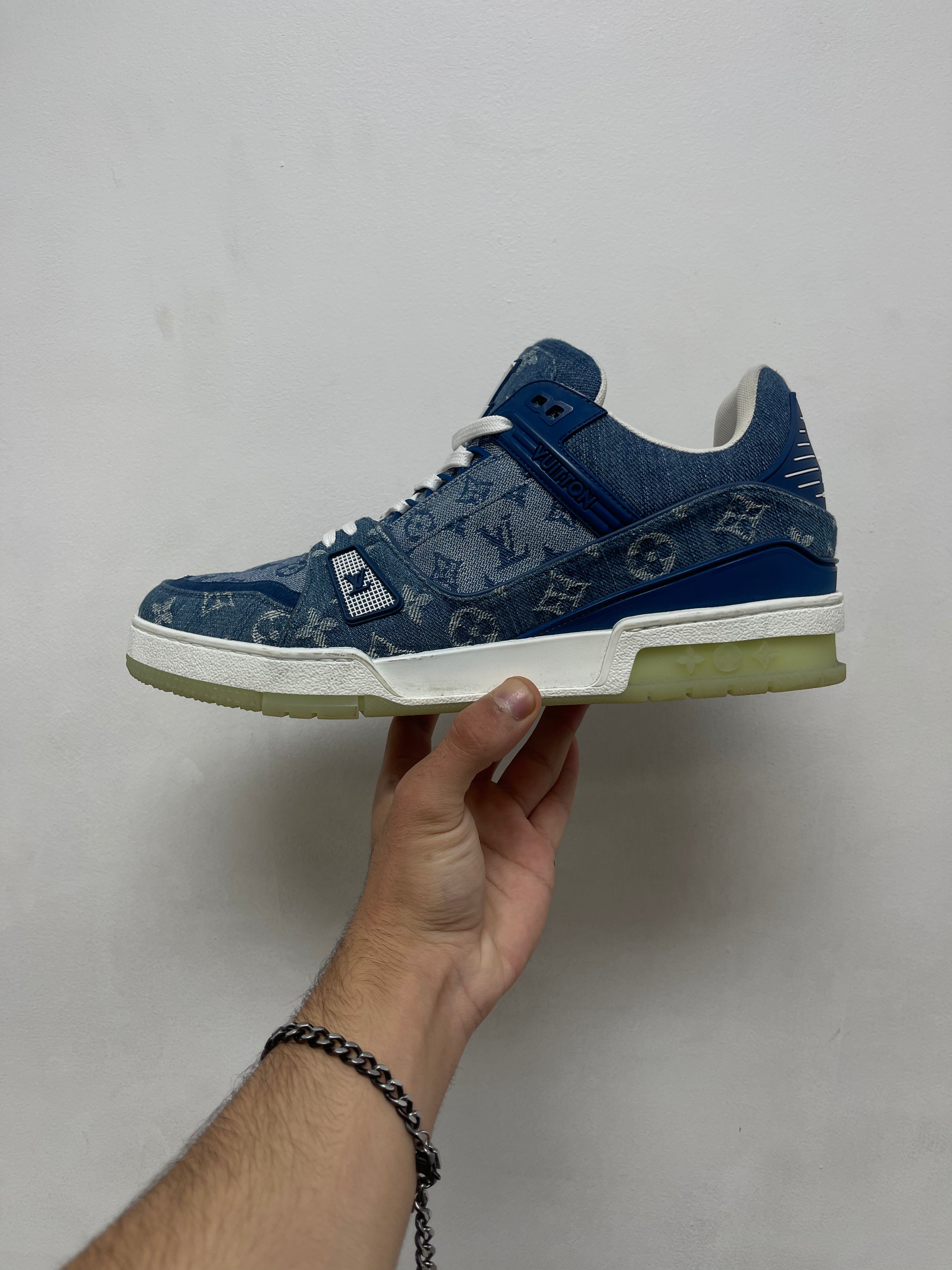 Louis Vuitton Denim Monogram Trainer Sneakers