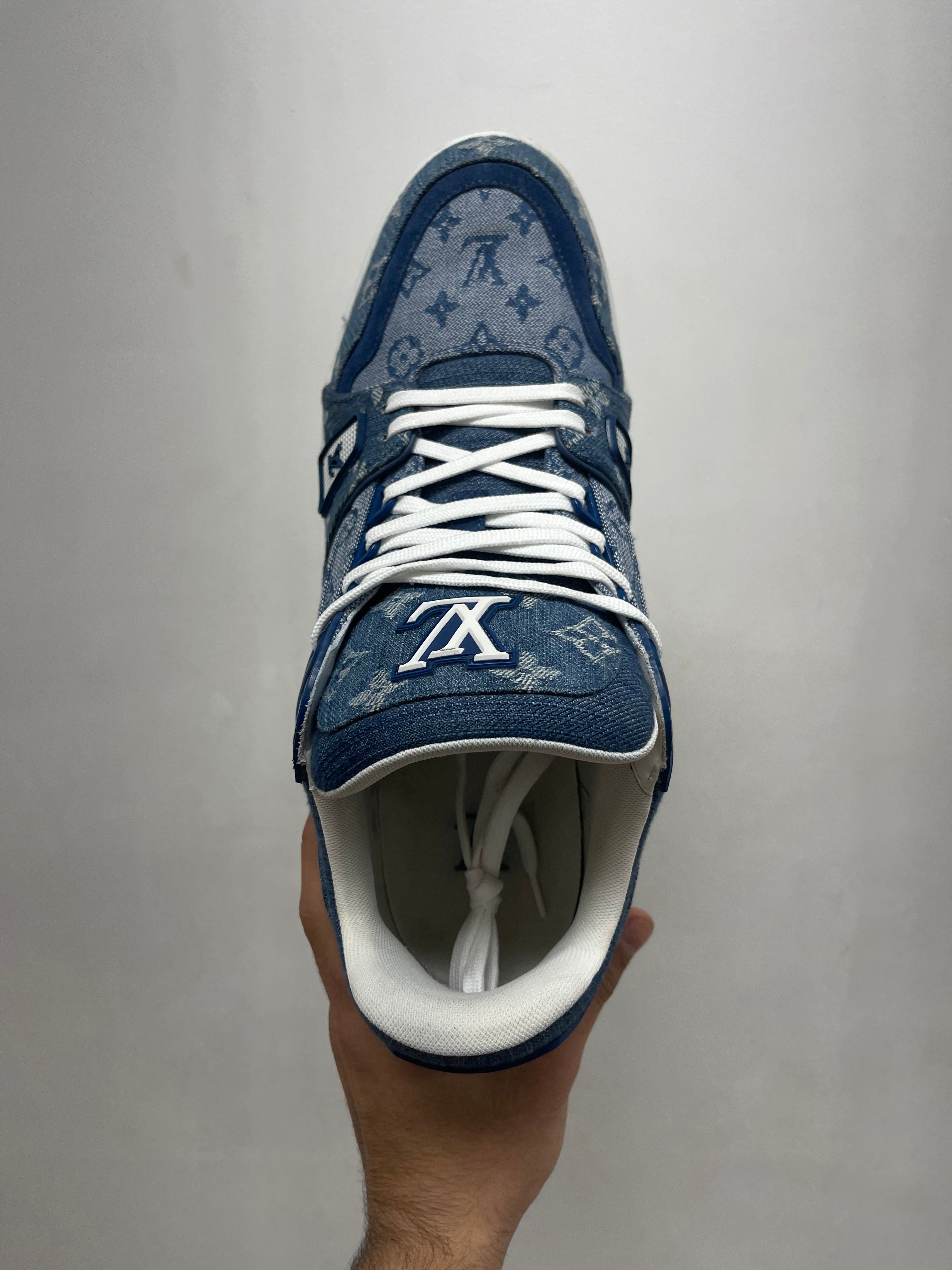 Louis Vuitton Denim Monogram Trainer Sneakers