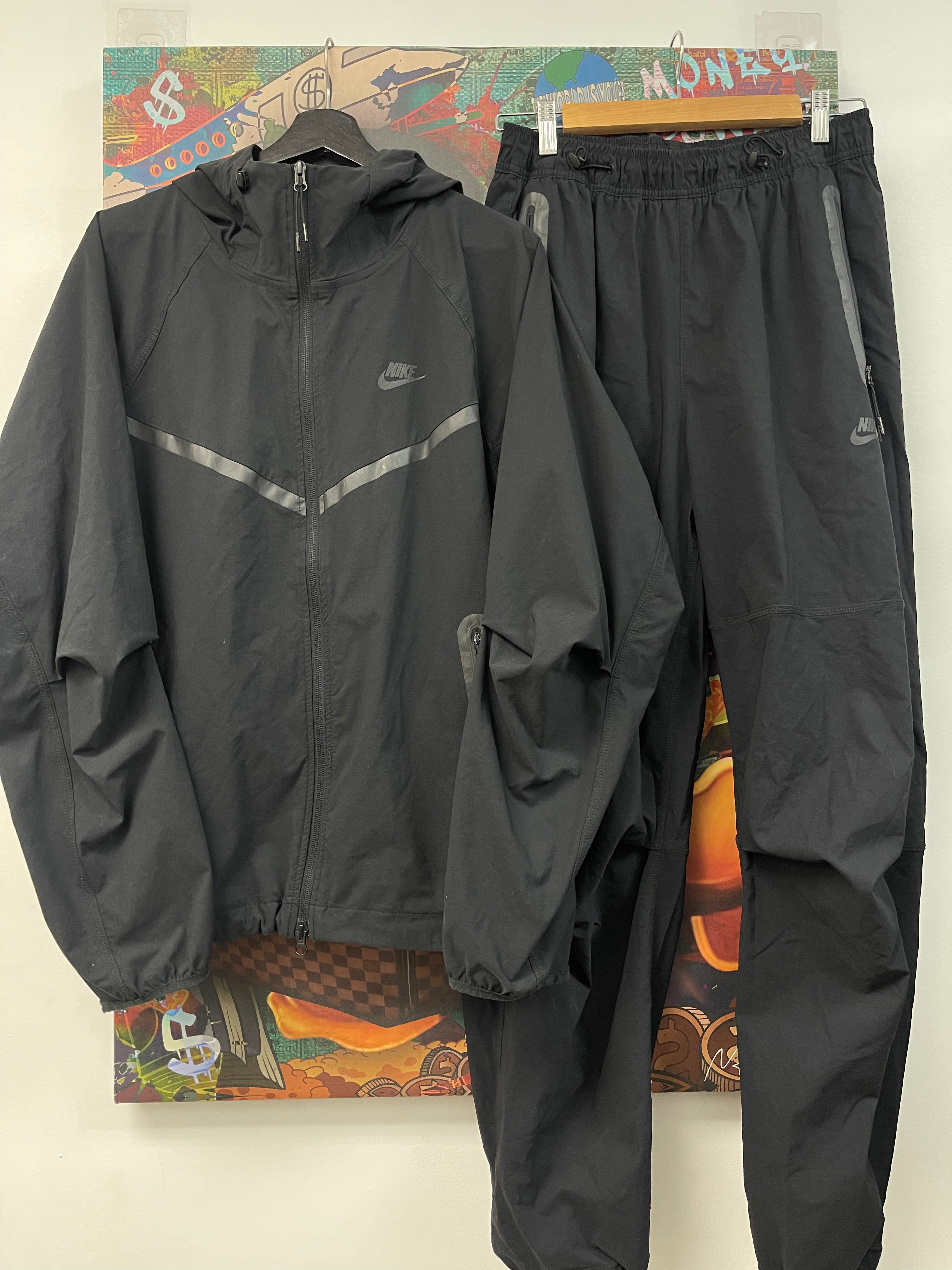 Nike Black Nylon Track Suit