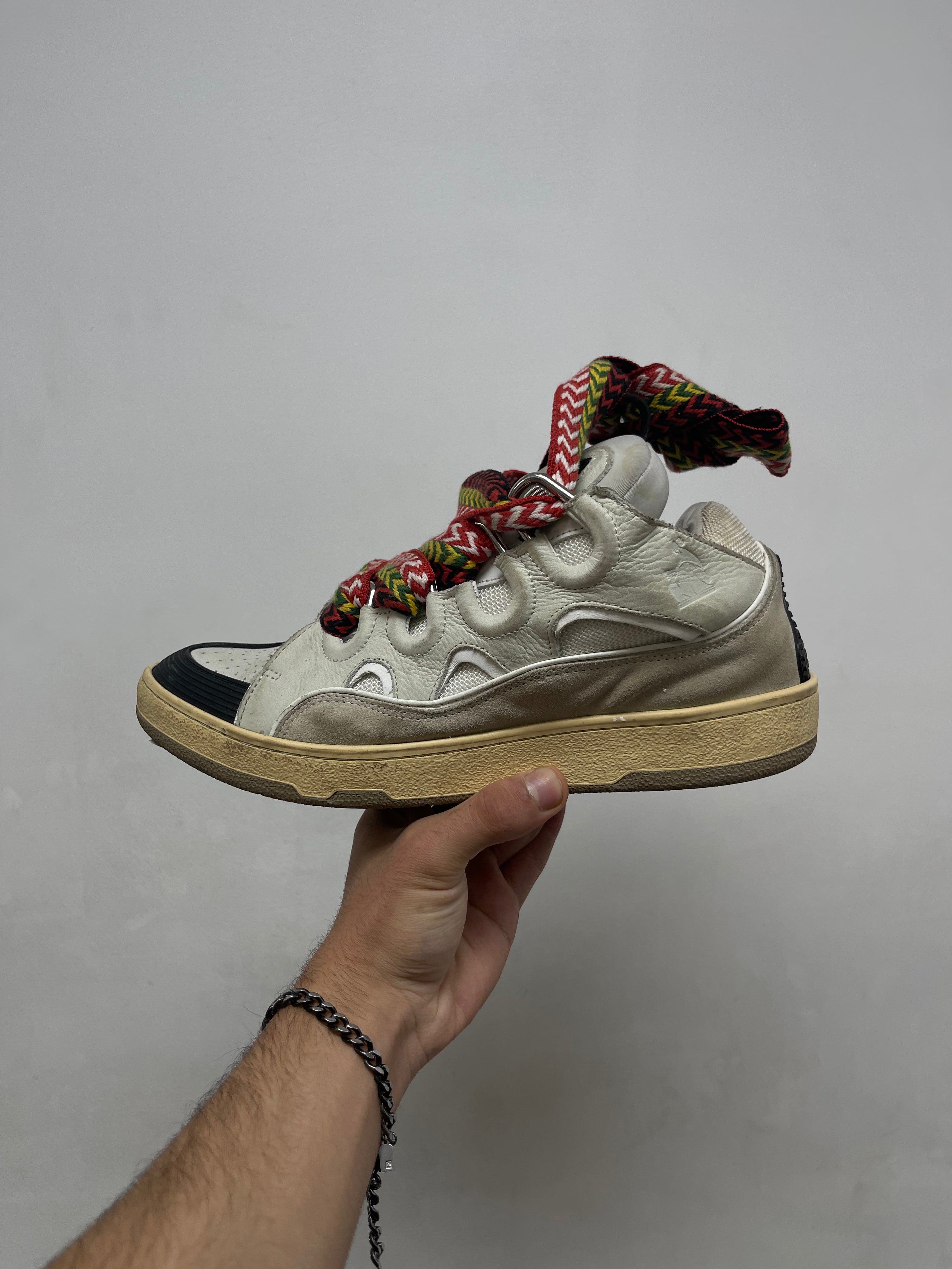 Lanvin Cream Curb Sneakers