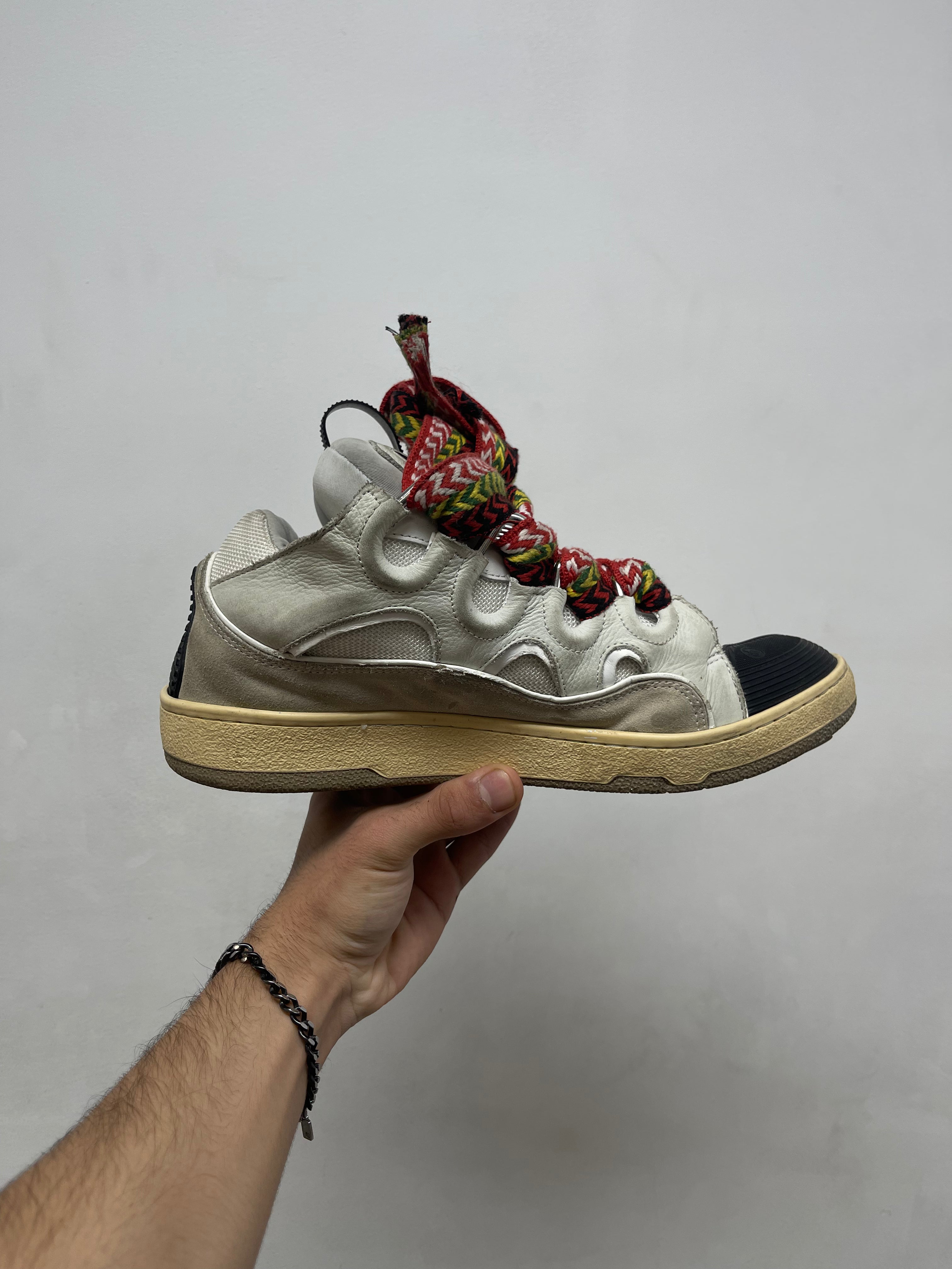 Lanvin Cream Curb Sneakers