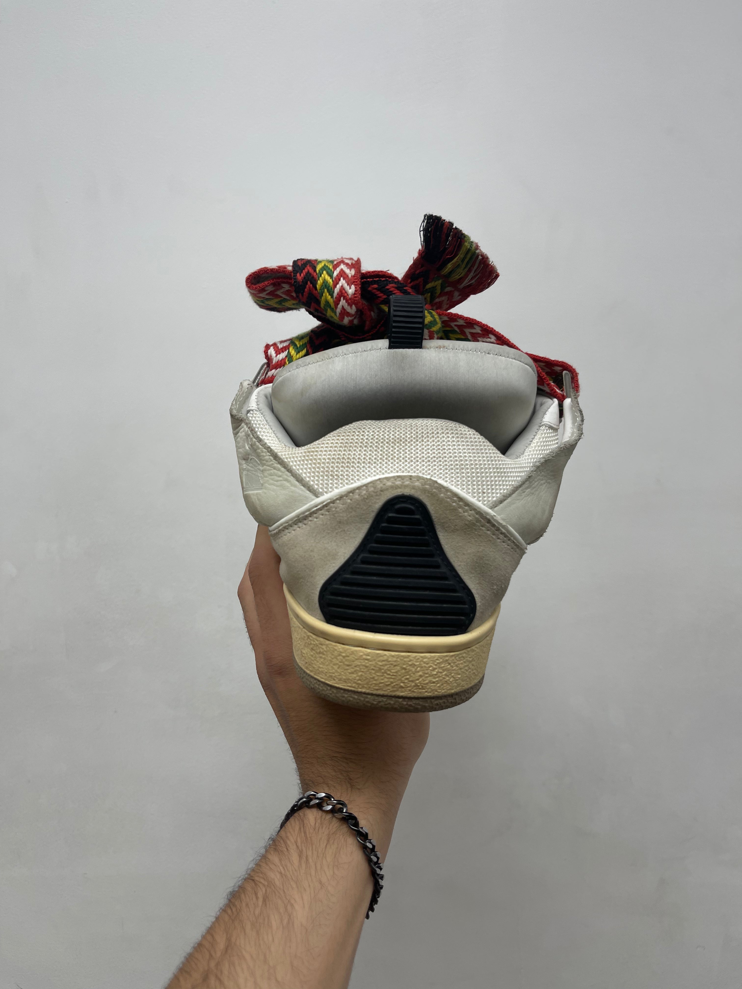 Lanvin Cream Curb Sneakers