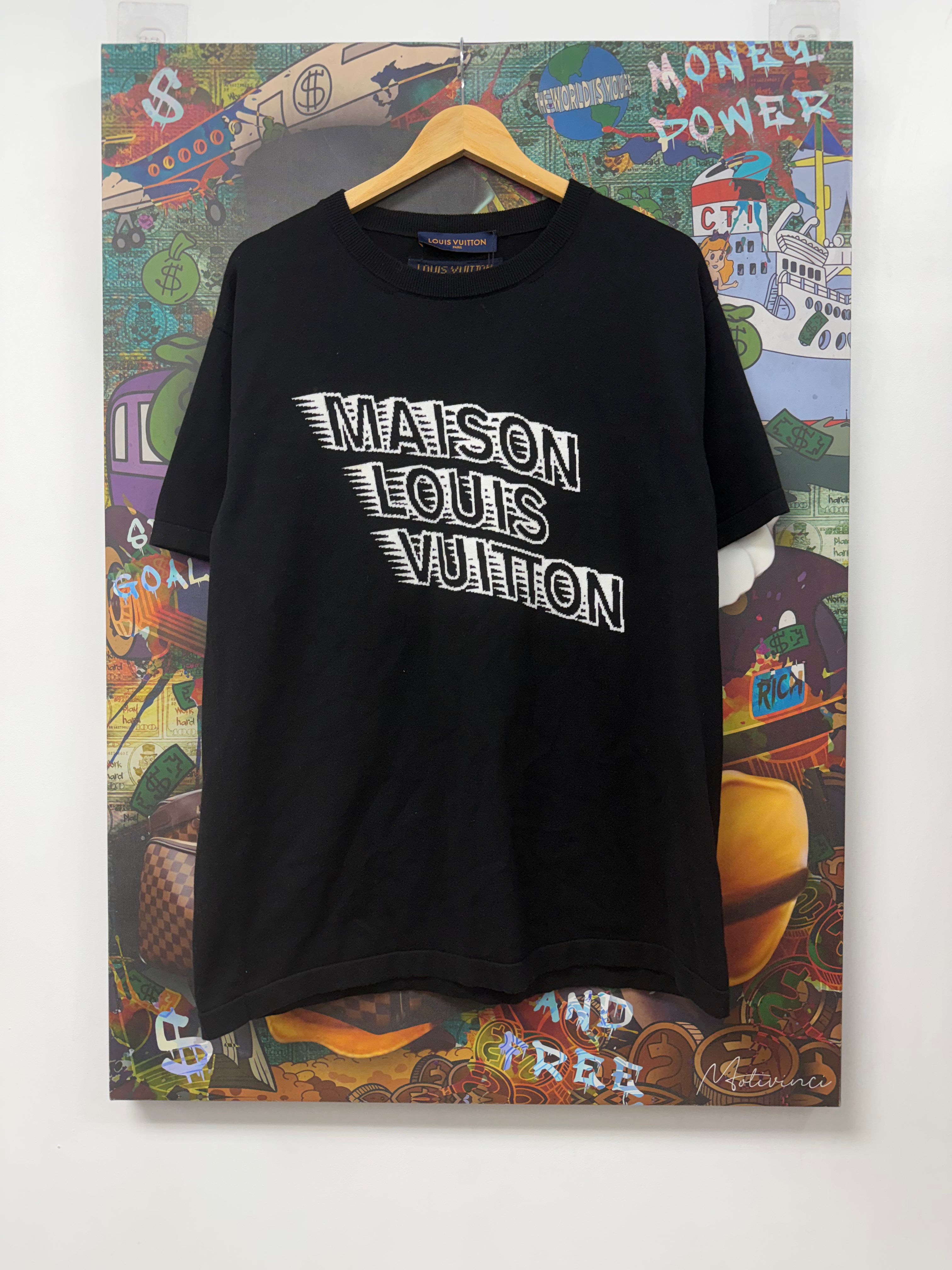Louis Vuitton Black Knit Maison Tee