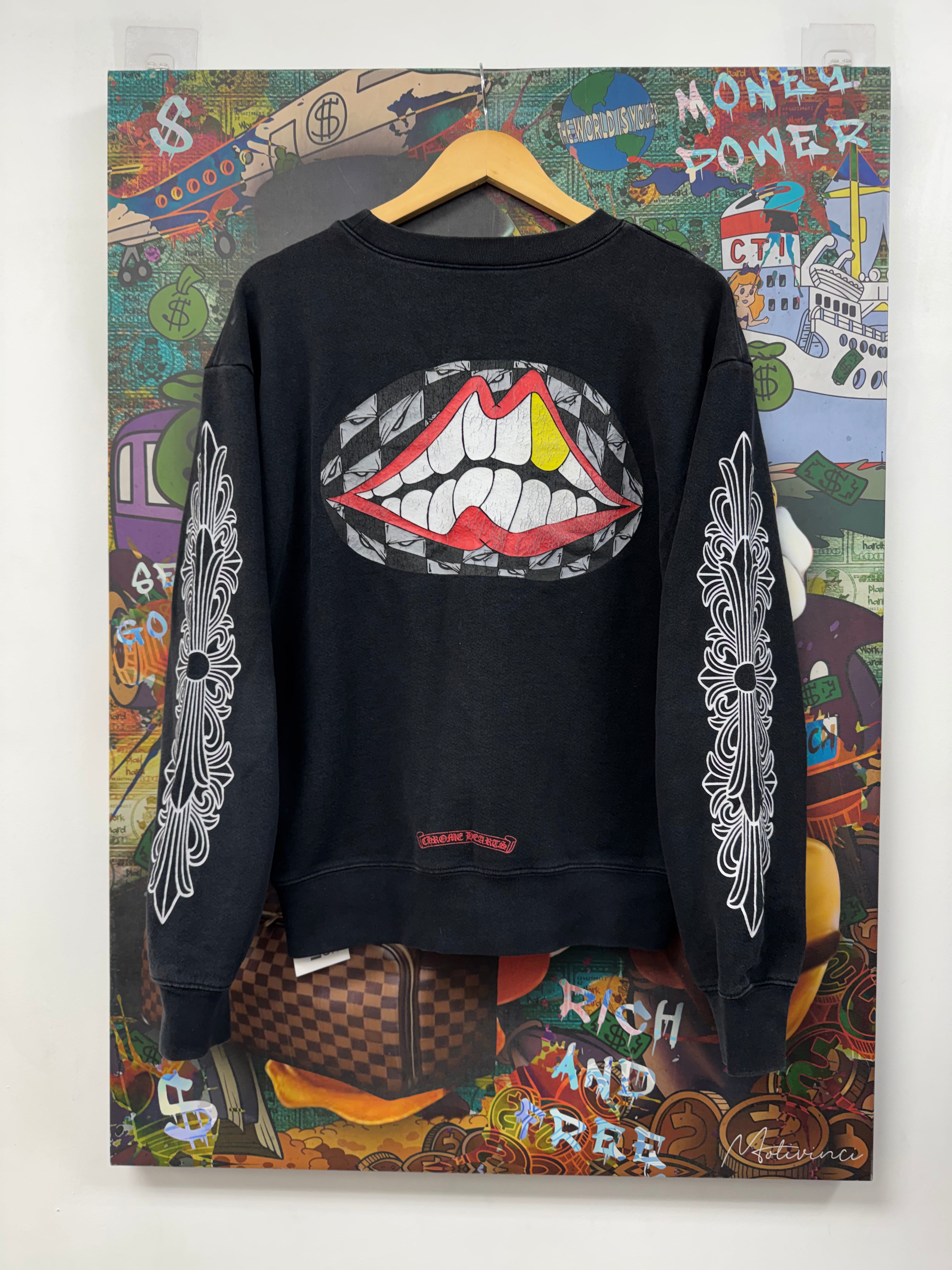 Chrome Hearts Matty Boy Black Chomper Crewneck