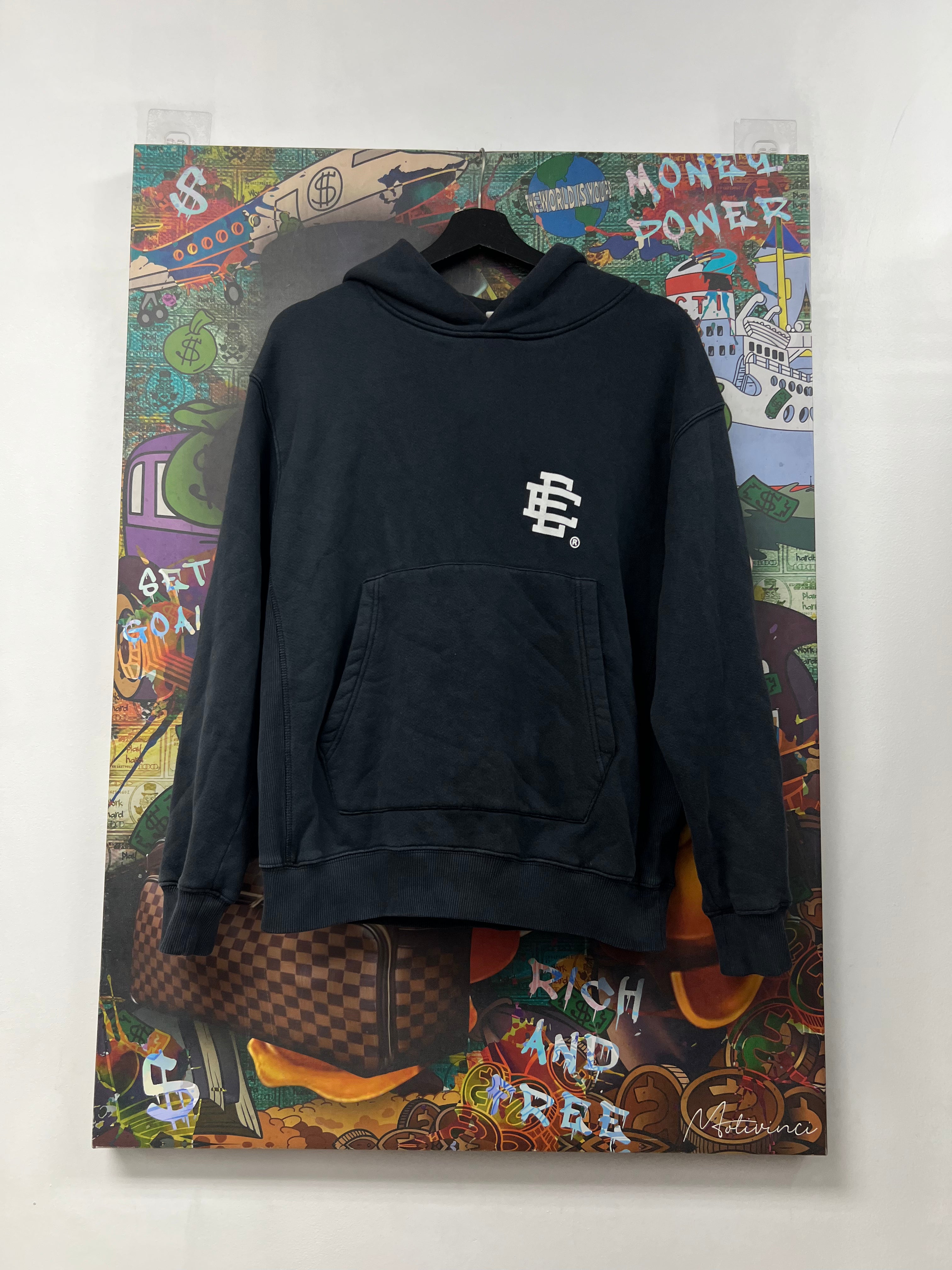Eric Emanuel Black Wash Basics Hoodie