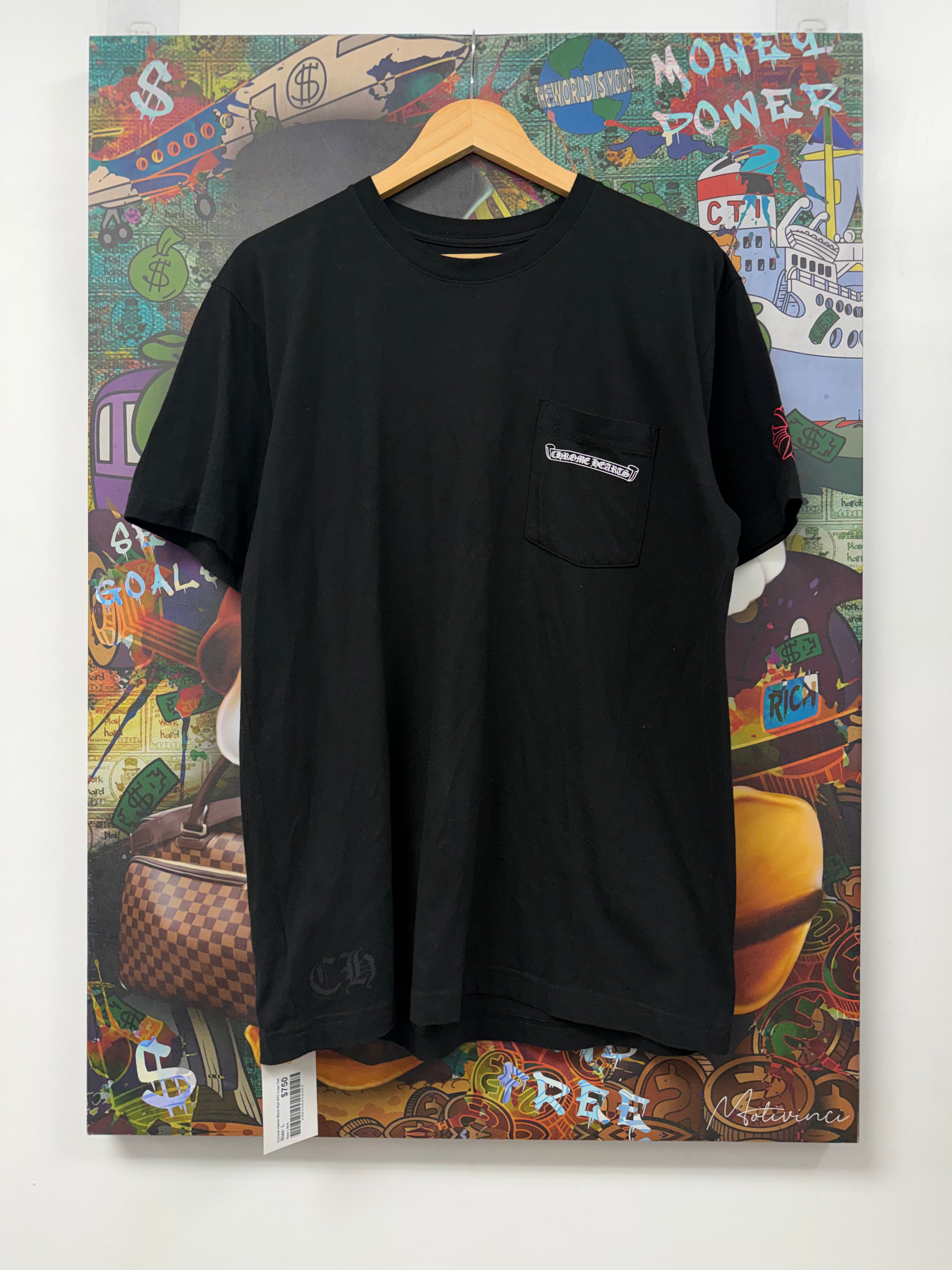 Chrome Hearts Black Red NYC Logo Tee