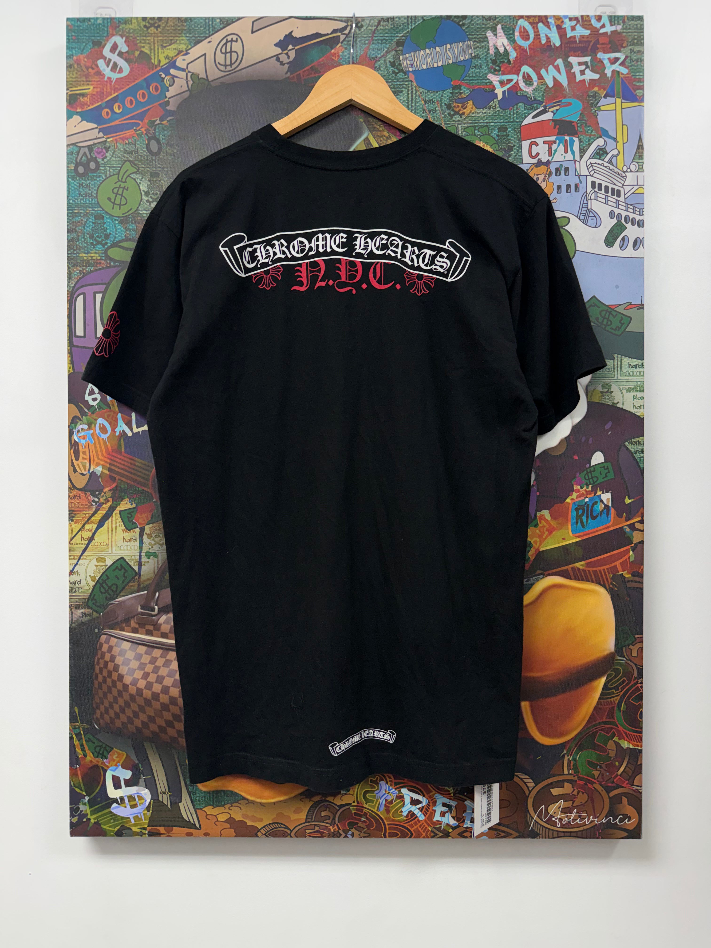 Chrome Hearts Black Red NYC Logo Tee