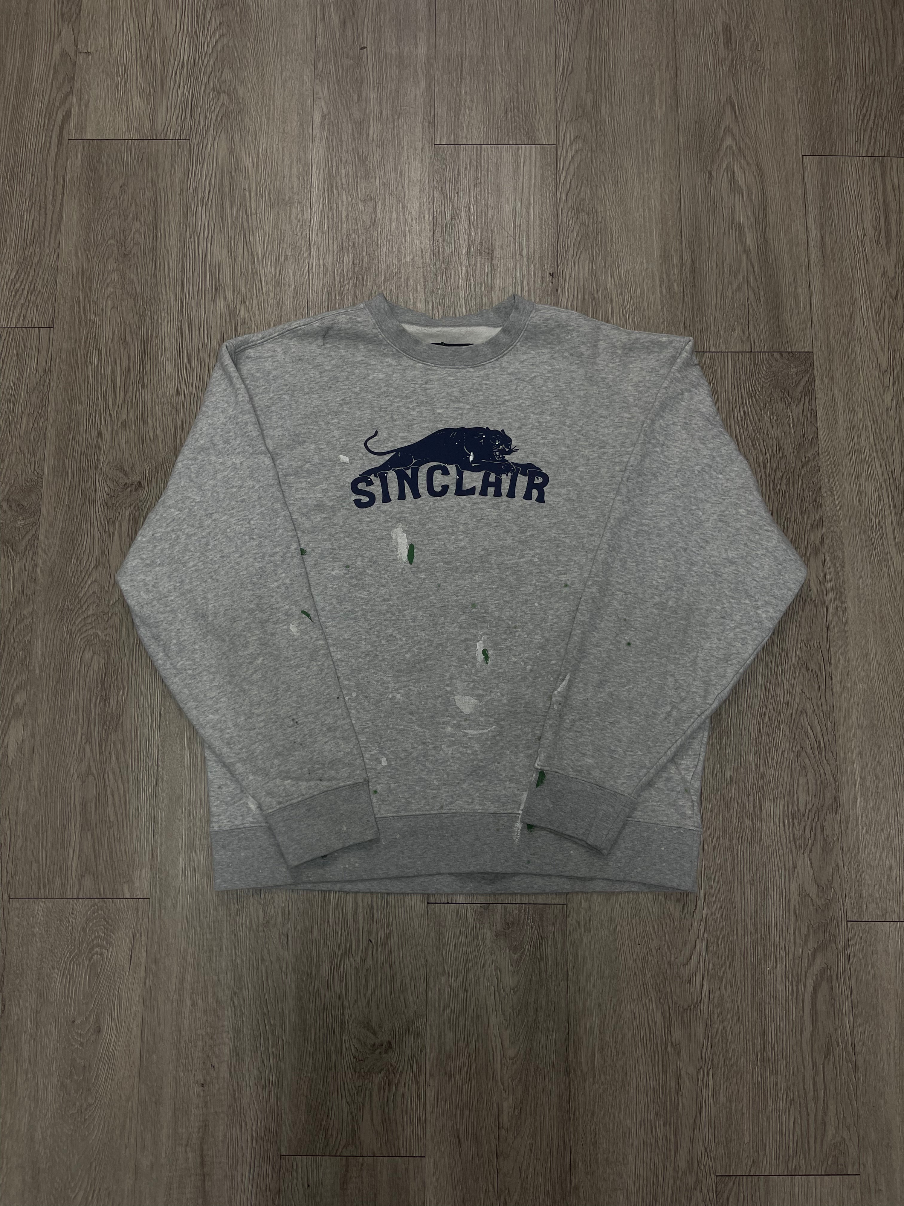 Sinclair Grey Navy Splatter Crewneck