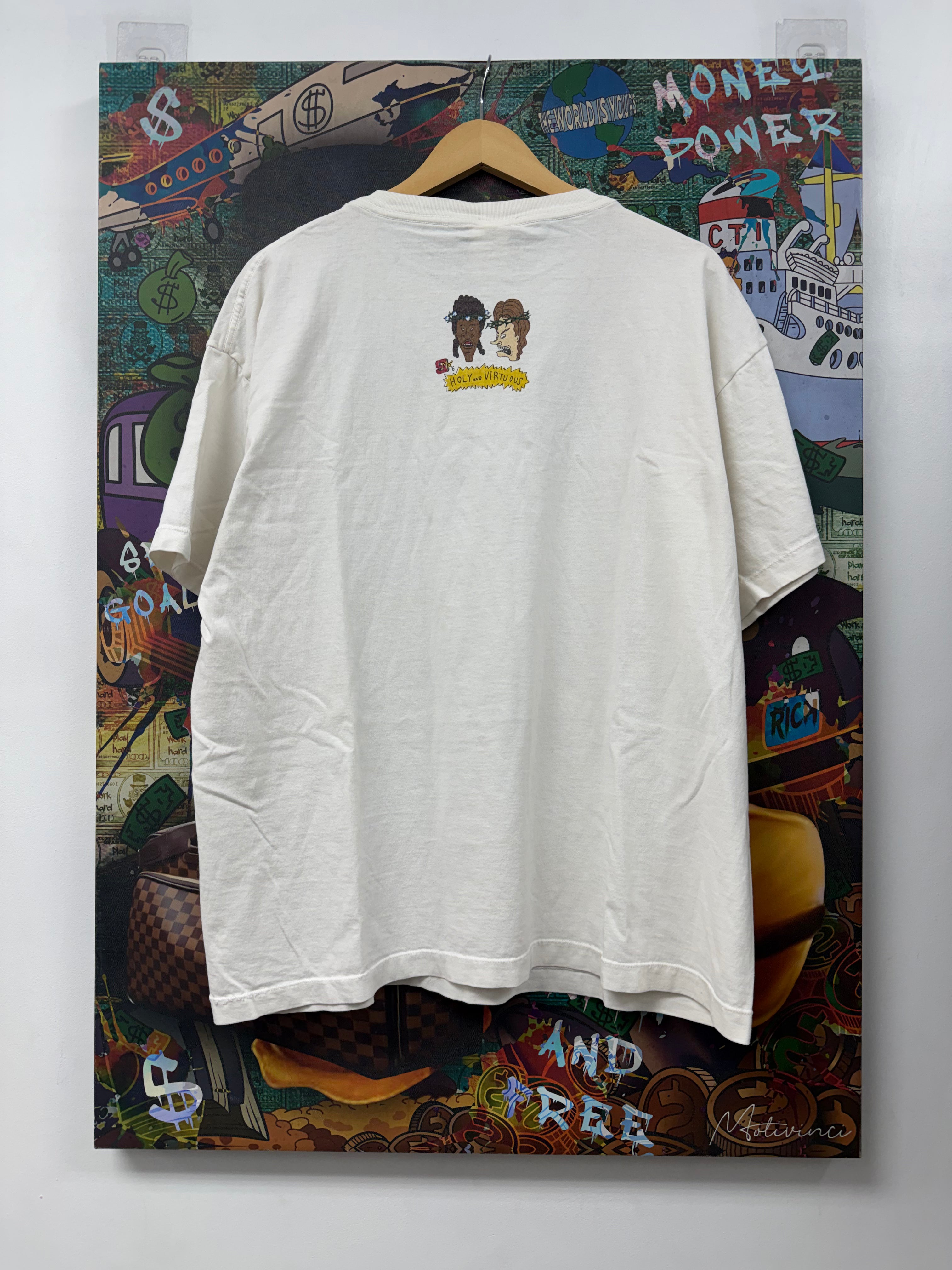 Saint Michael Beavers And Butthead Denim Tears White Tee