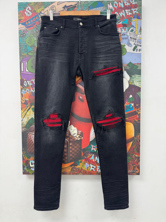 Amiri MX1 Black Red Patch Used 34 N/A