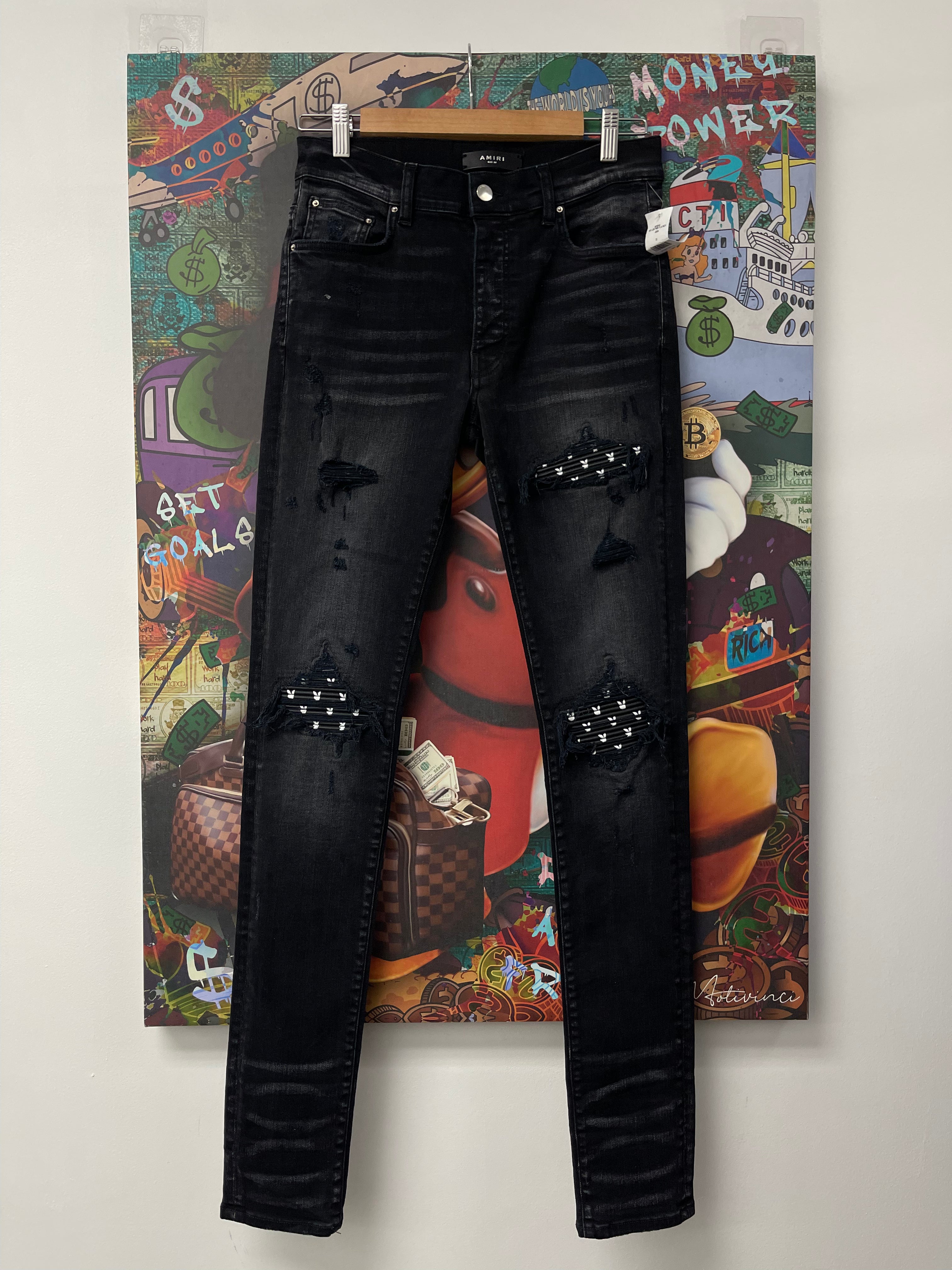 Amiri MX1 Black Playboy Jeans New With Tags