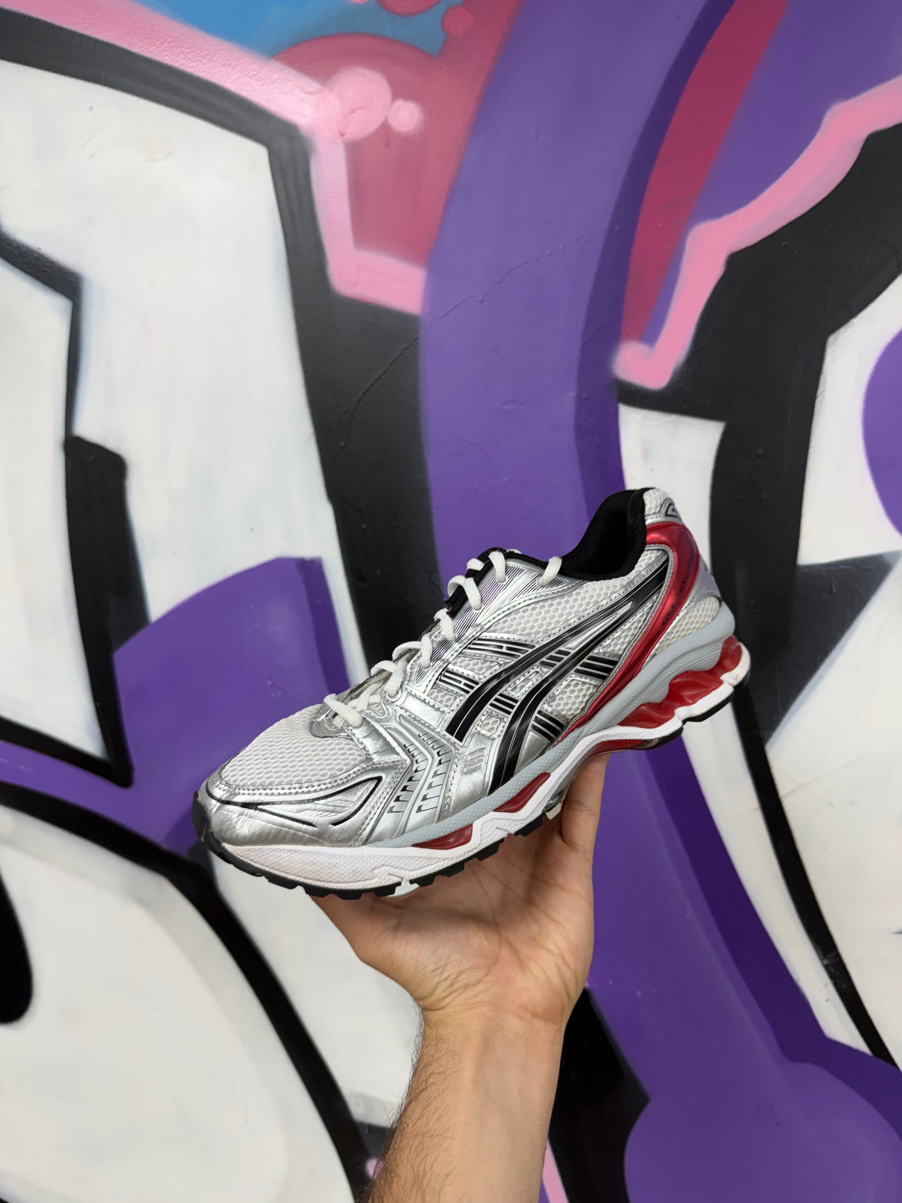 ASICS Classic Red Kayano 14 Sneakers