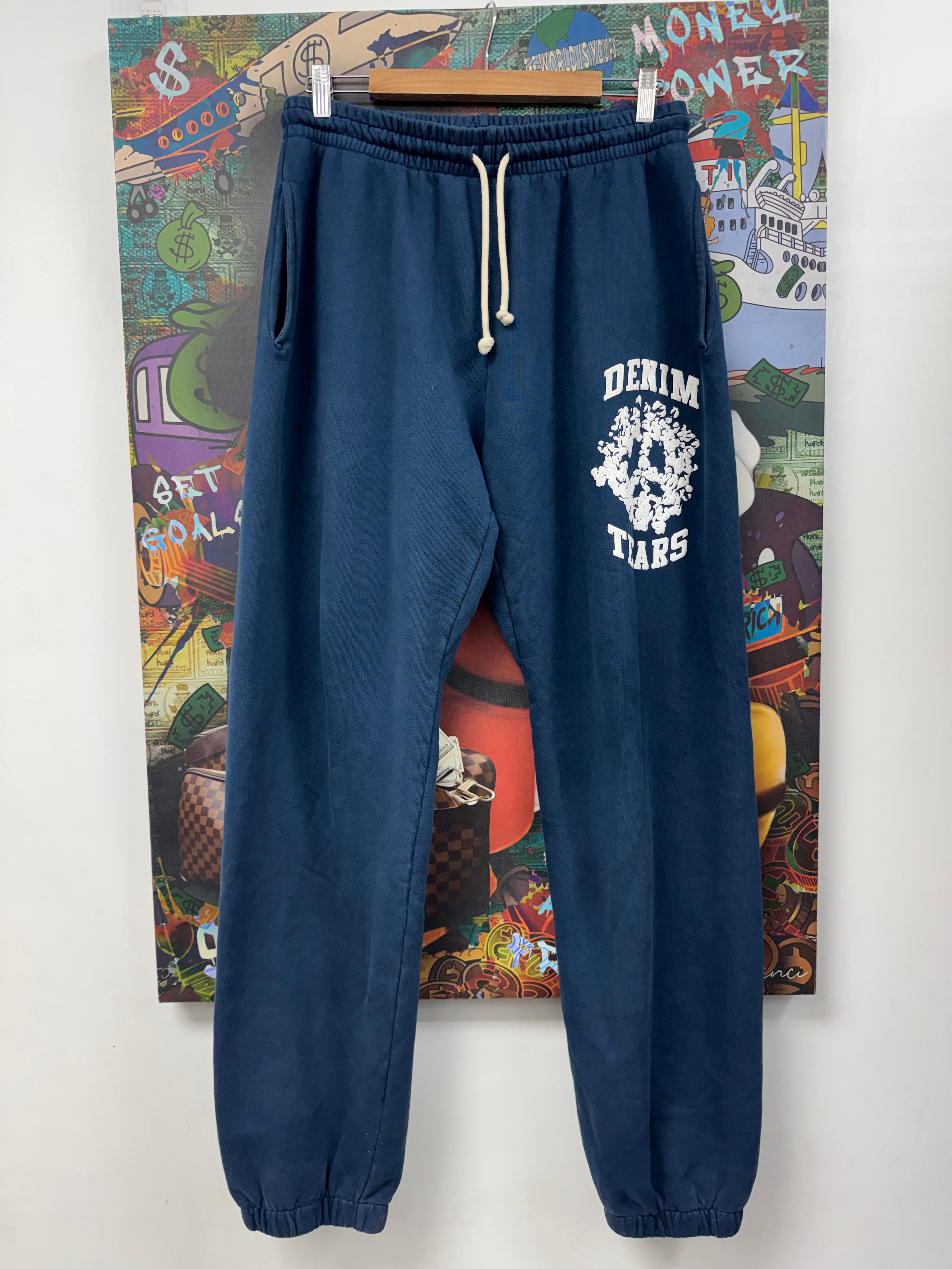 Denim Tears Navy White University Sweats