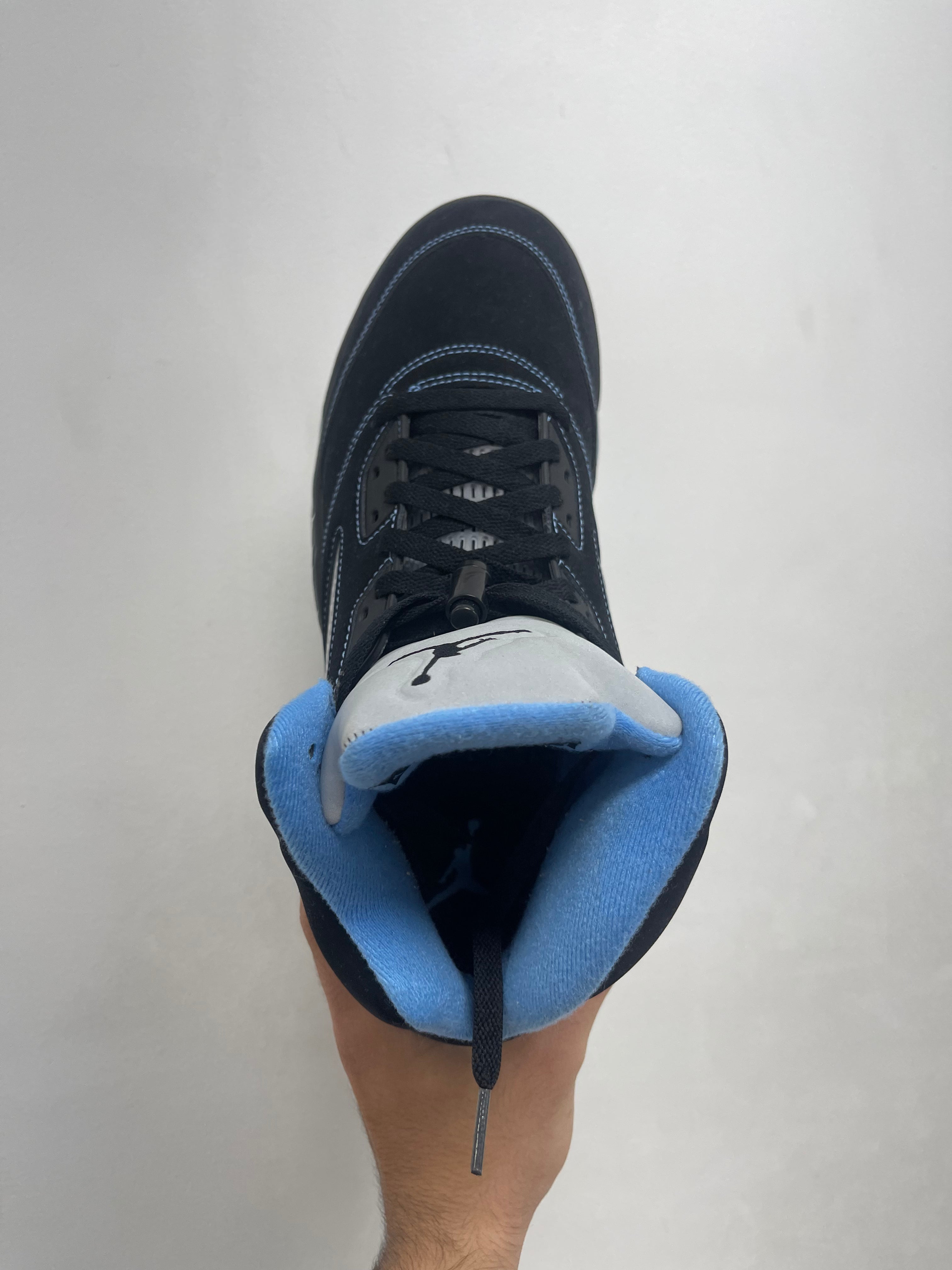 Jordan 5 Black University Blue Sneakers