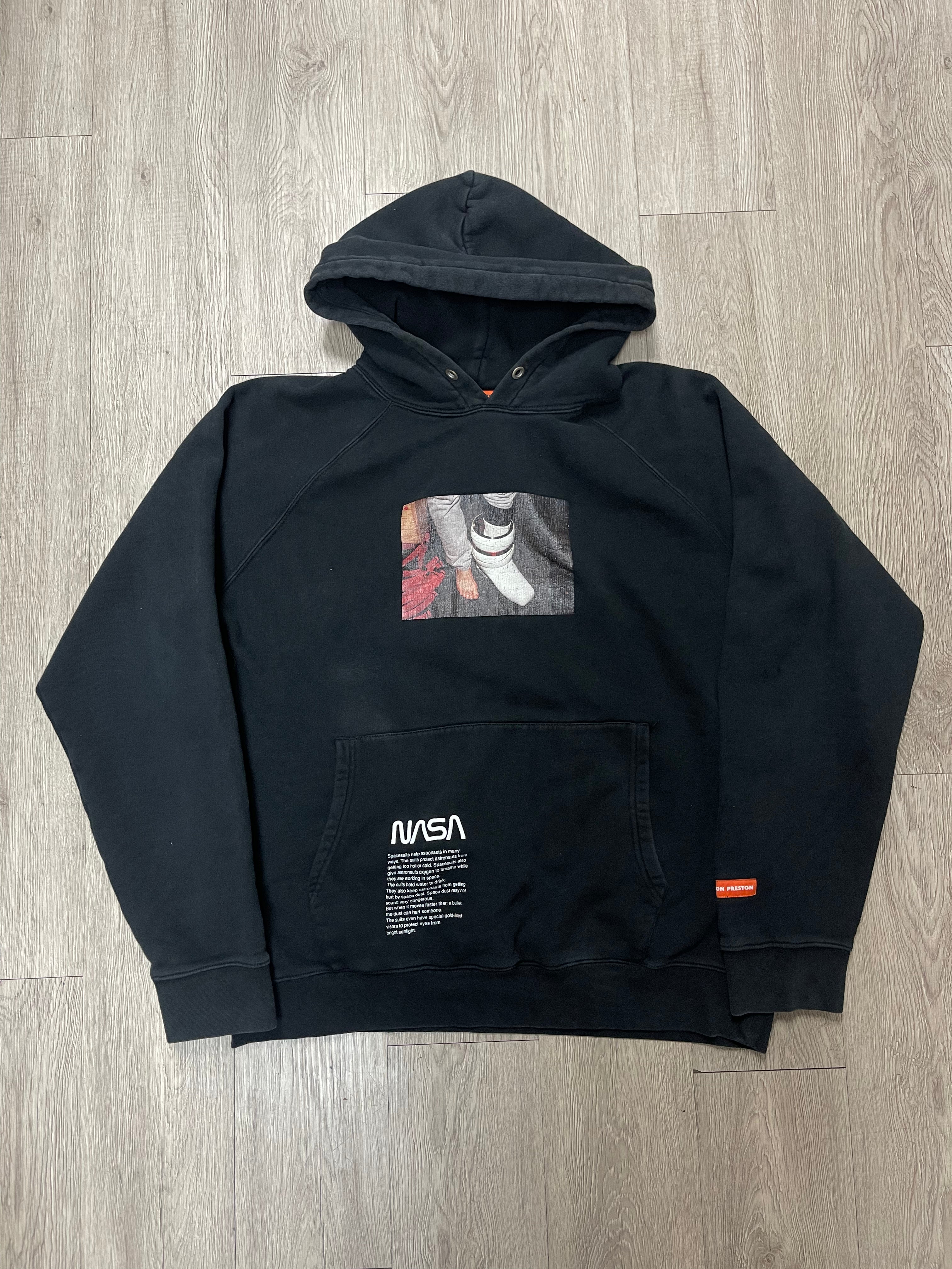 Heron Preston Black NASA Boot Hoodie